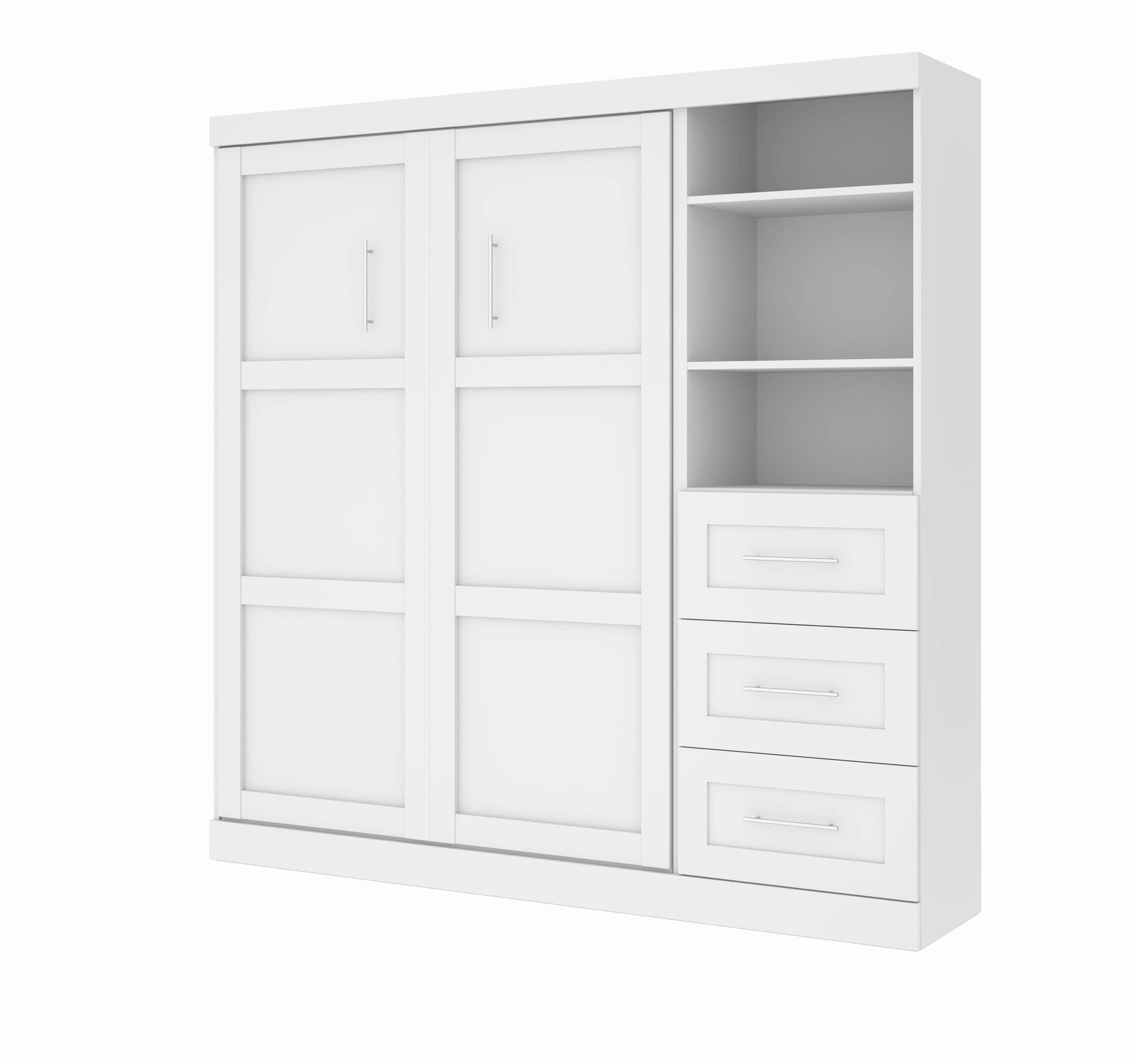 Pur Full Murphy Wall Bed with Storage Drawers - 84