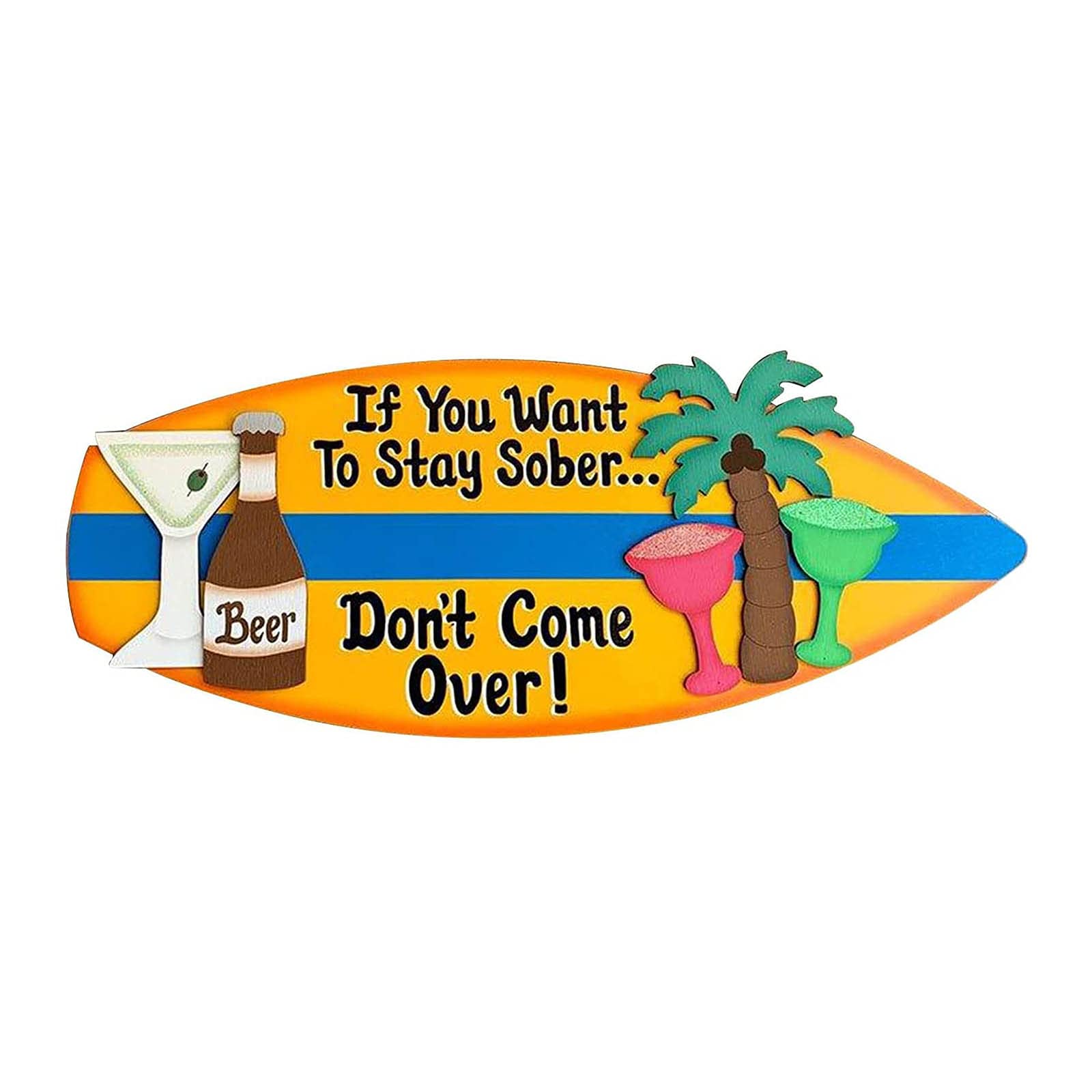 Wooden Surfboard Wall Decor - Beach Themed Party Backdrop, Surfboard Banner for Home, Bar & Coastal Decor | Perfect for Beach Parties, Surf Shops & Nautical Themed Events
