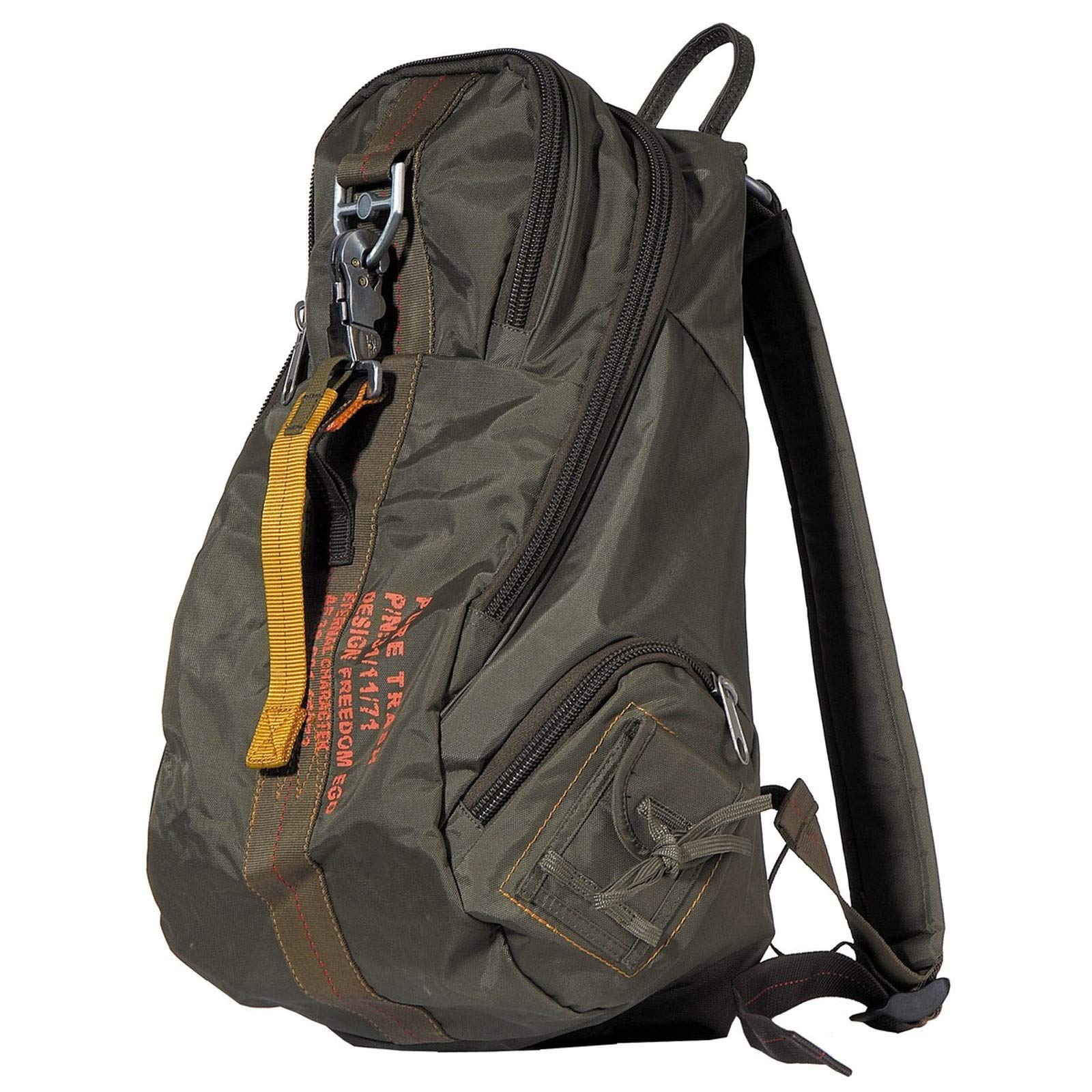 Pure Trash Backpack with Carabiner Clip - OD Green Military Tactical Hiking Backpack for Outdoor Camping & Travel Adventures