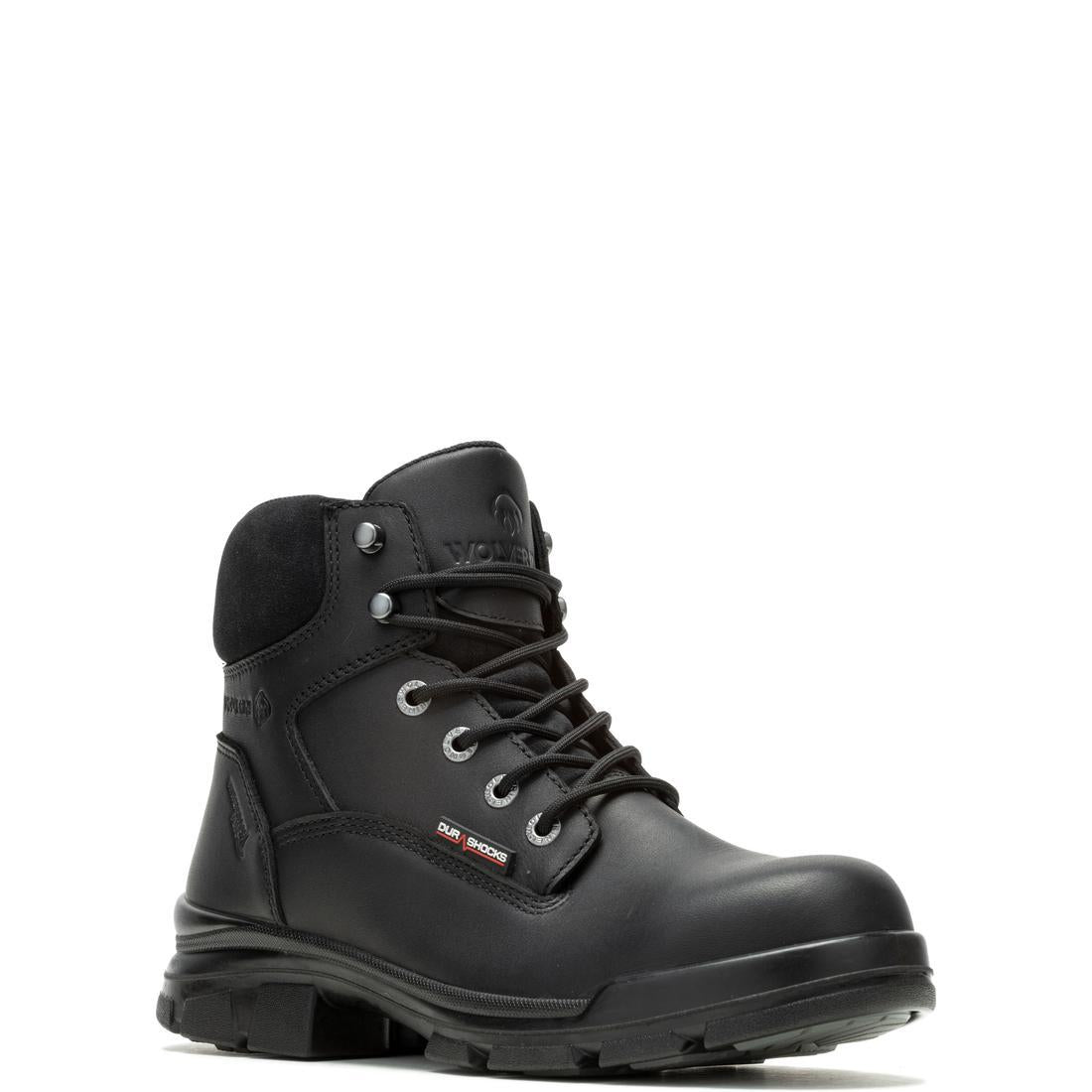 DuraShocks® SR Icon 6 CarbonMax® Work Boot for Men - Black Steel Toe Safety Shoes for Construction & Heavy Duty Work | Waterproof & Slip Resistant