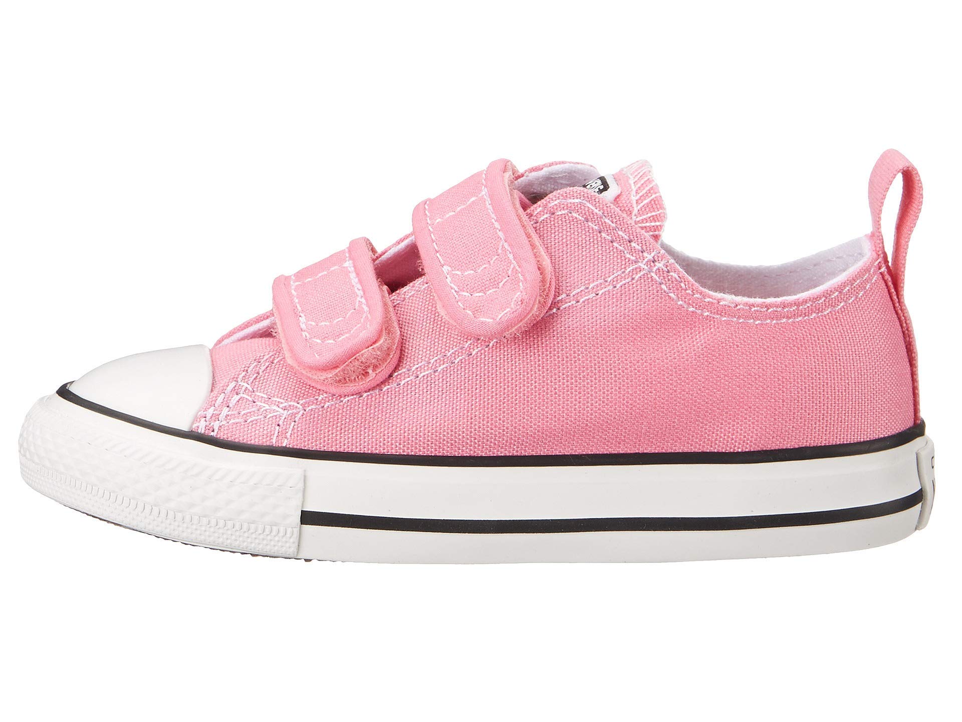 Converse Toddler Girls' Pink Velcro Sneakers Size 10 - Comfortable Casual Shoes for Playground & Everyday Wear