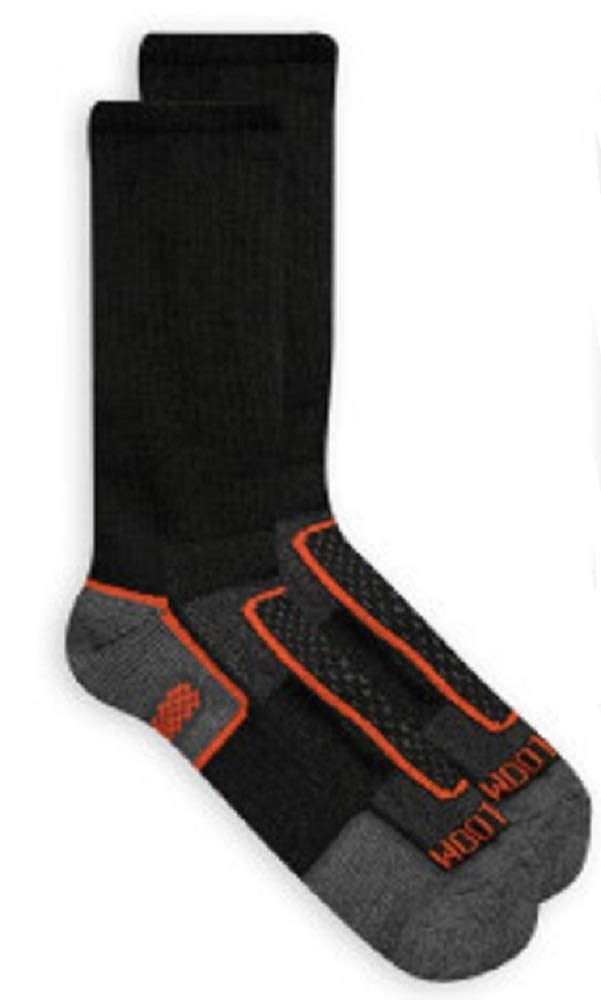 Fruit of the Loom Boys' Big 6-Pair Half Cushion Crew Socks - Black, Medium (Size 8-12) | Comfortable Cotton Socks for School, Sports & Everyday Wear