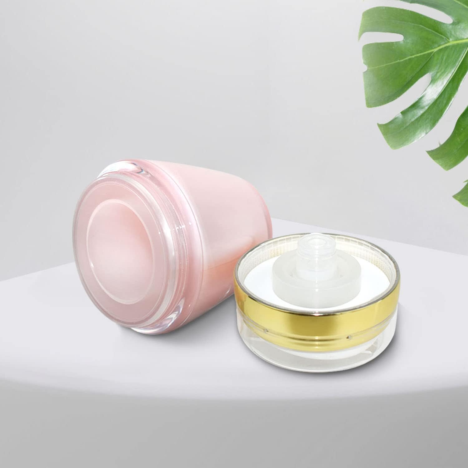 Refillable Airless Pump Jars for Face Cream & Lotion | Leak-Proof Acrylic Cosmetic Dispenser Bottles | Travel-Friendly Makeup Accessories | Perfect for Skincare Routine & On-The-Go Use