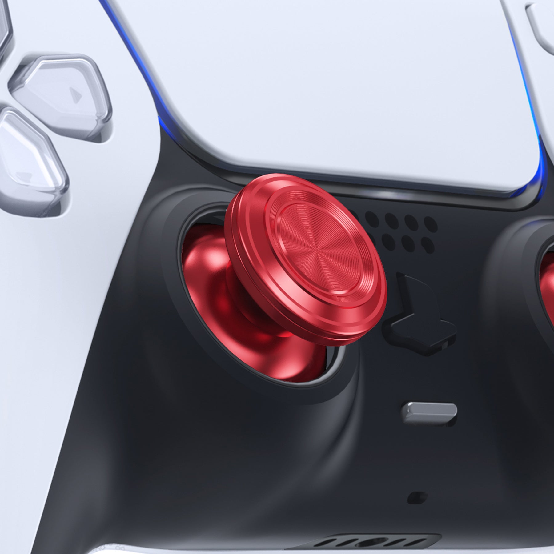Premium eXtremeRate Aluminum Metal Thumbsticks for PS5 & PS4 Controllers - Red | Enhanced Grip & Durability for Gaming | Perfect for FPS, Racing & Competitive Play