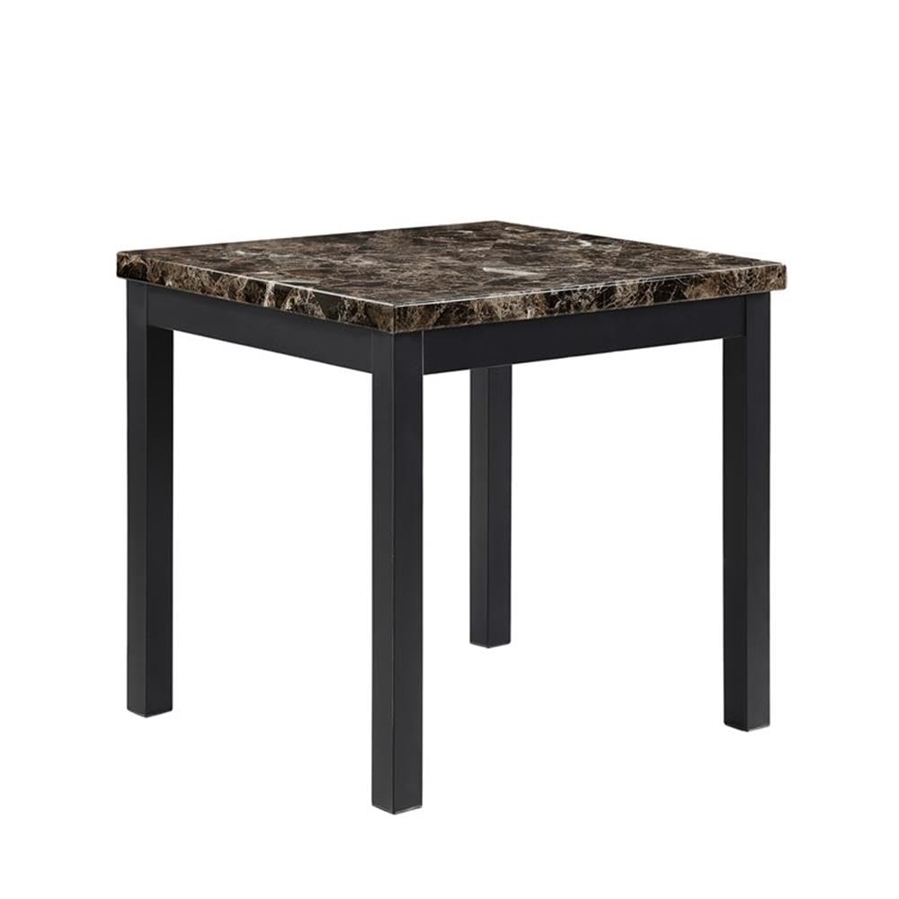 Homelegance Tempe 3-Piece Faux Marble Coffee Table Set with Side Tables - Brown - Perfect for Living Room, Lounge & Office Decor