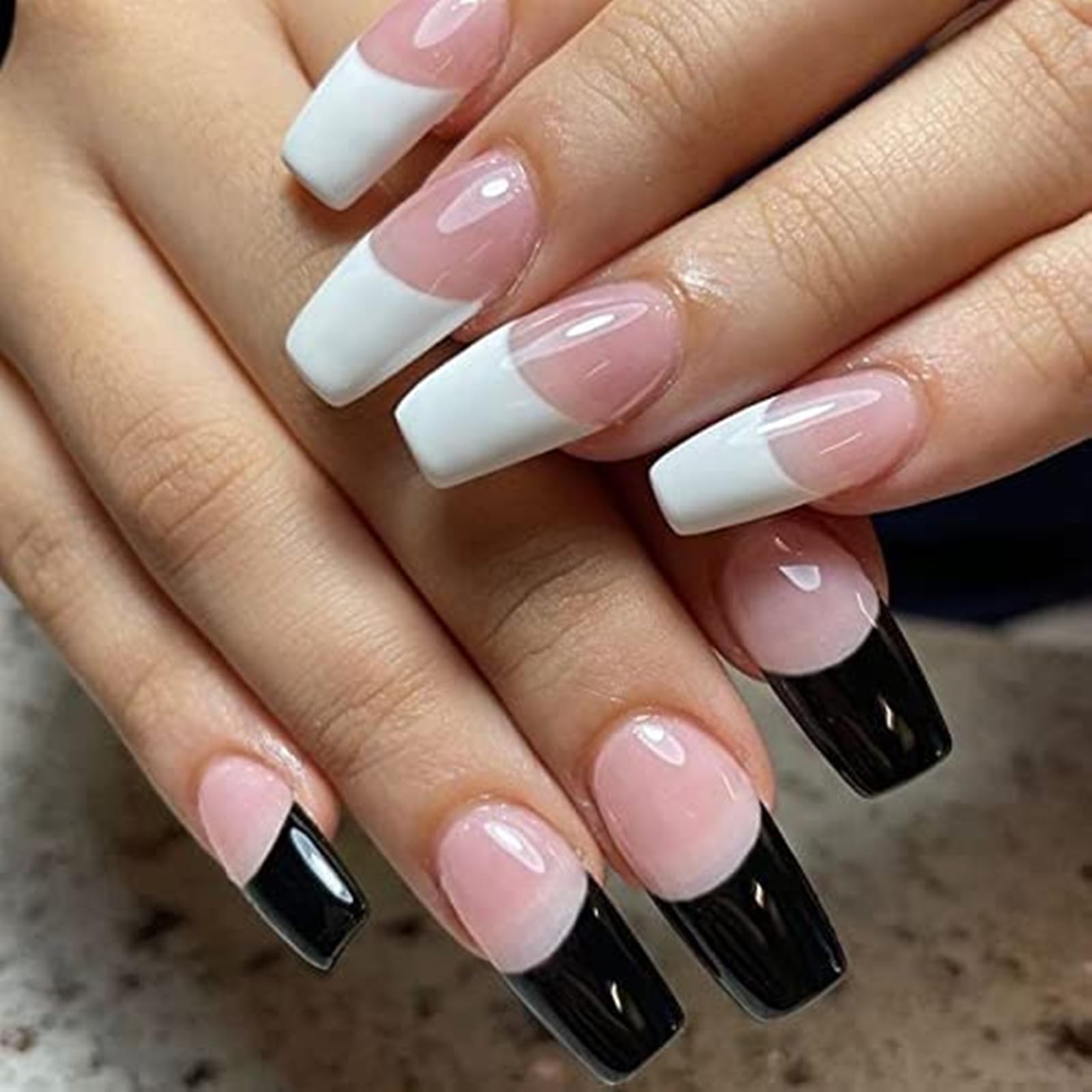 Makartt Black & White Soak Off Gel Nail Polish Kit with Nail Stand - Professional Nail Practice Set for DIY Manicures, Salon Training, and Home Nail Art