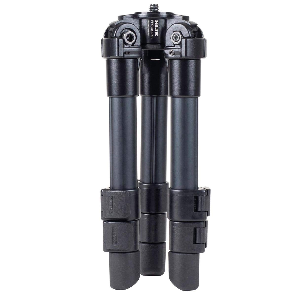 SLIK PRO 500DXS 16-Inch Short Tripod Legs - Lightweight Aluminum Tripod Stand for DSLR Cameras (Black, Model 613-501) | Perfect for Travel Photography, Vlogging & Indoor Studio Shoots