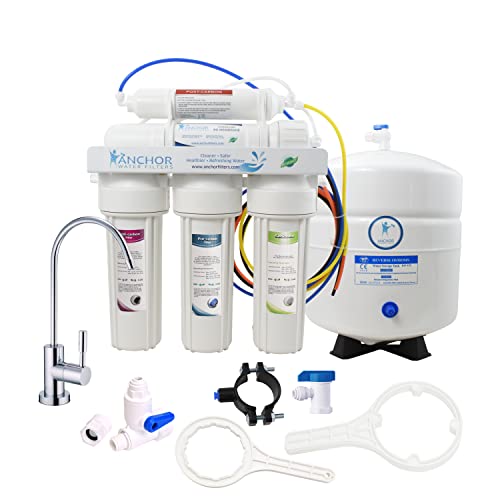 Anchor Elite Series 5-Stage Reverse Osmosis Water Filtration System - Under Sink Water Filter - 100 GPD - Clean Drinking Water for Home, Office & RV Use