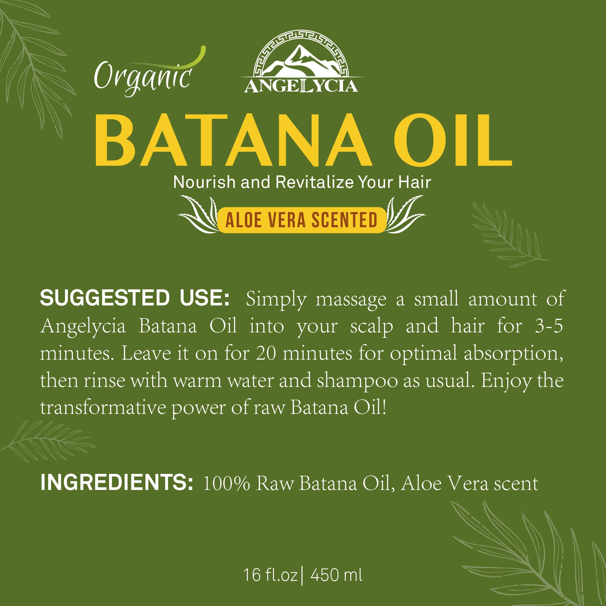 Organic Batana Oil for Hair Growth & Hair Loss Prevention - 100% Pure Raw Batana Oil from Honduras | Dr. Sebi Approved | Nourishes & Strengthens All Hair Types | Natural Hair Mask Treatment | Perfect for Dry, Damaged Hair & Scalp Care