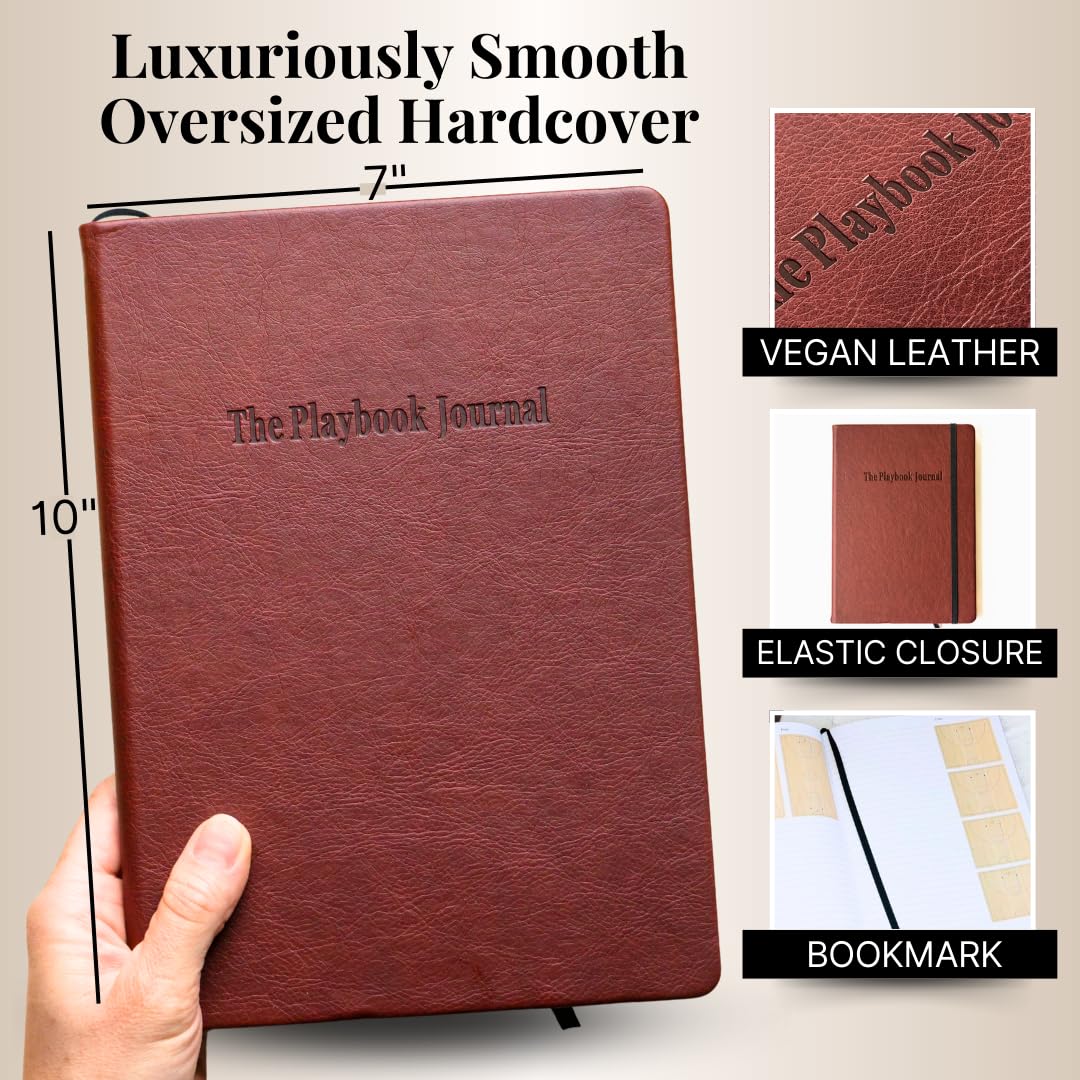 The Playbook Journal - Premium Basketball Coaching Notebook for Men & Women | Perfect Coach & Player Gifts | Ideal for Practice Drills, Game Strategies & Coach Appreciation | Basketball Playbook Notebook