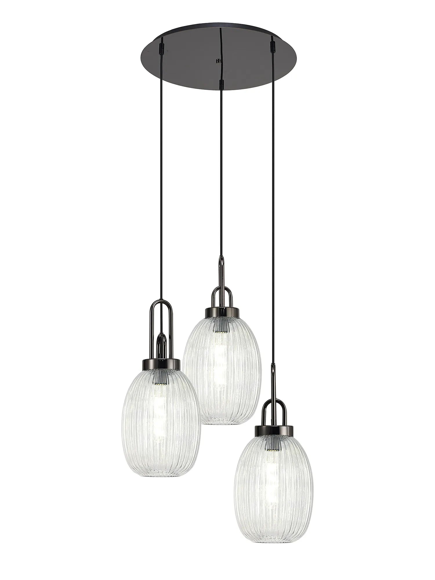 Stylish Cadiz 3-Light Cluster Pendant - Modern Ceiling Lighting Fixture for Dining Room, Kitchen Island & Living Room Decor