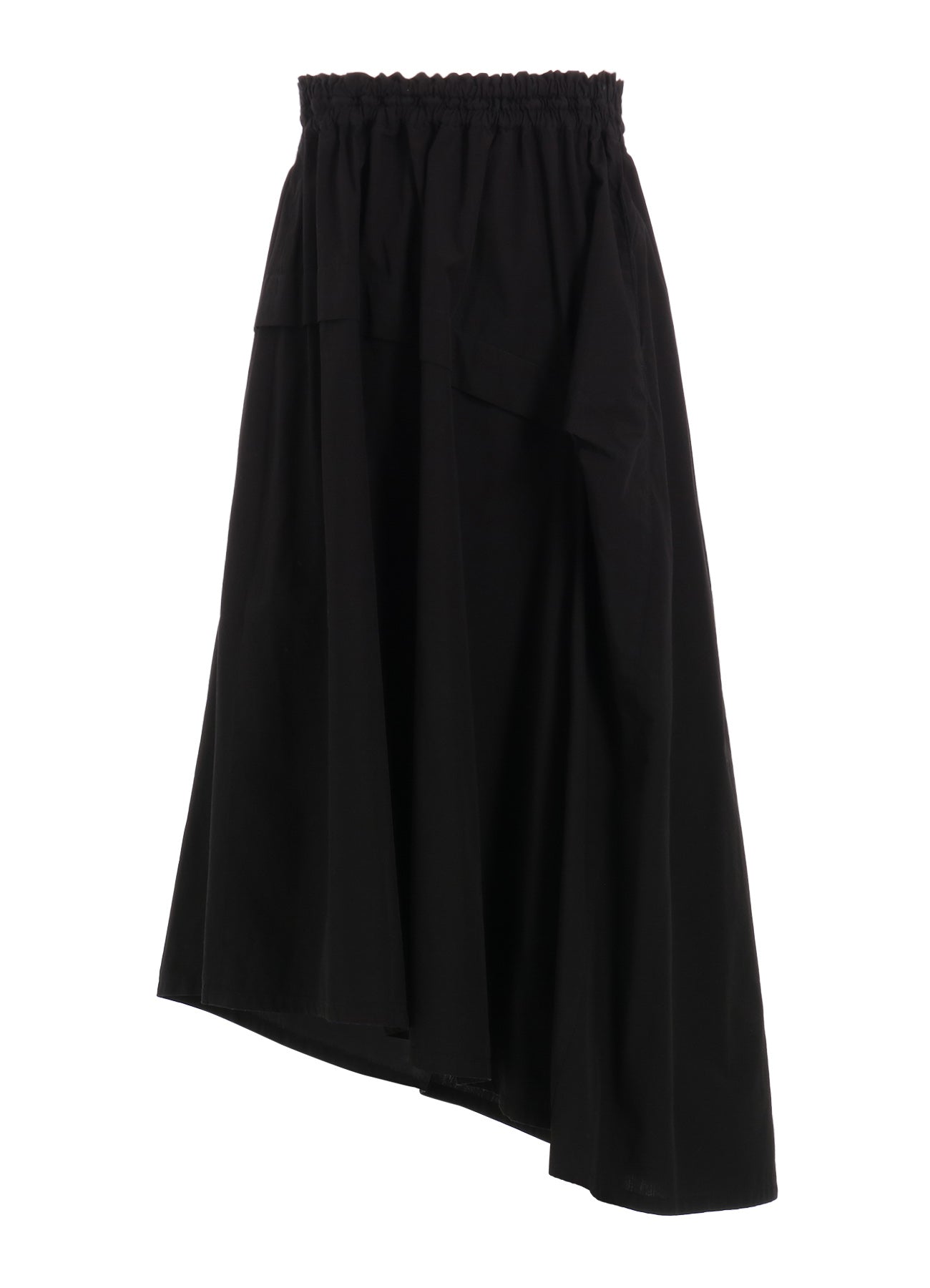 Women's Cotton Broadcloth Asymmetrical Skirt with Right Tuck - Breathable Summer Dress for Casual Outings & Beach Vacations