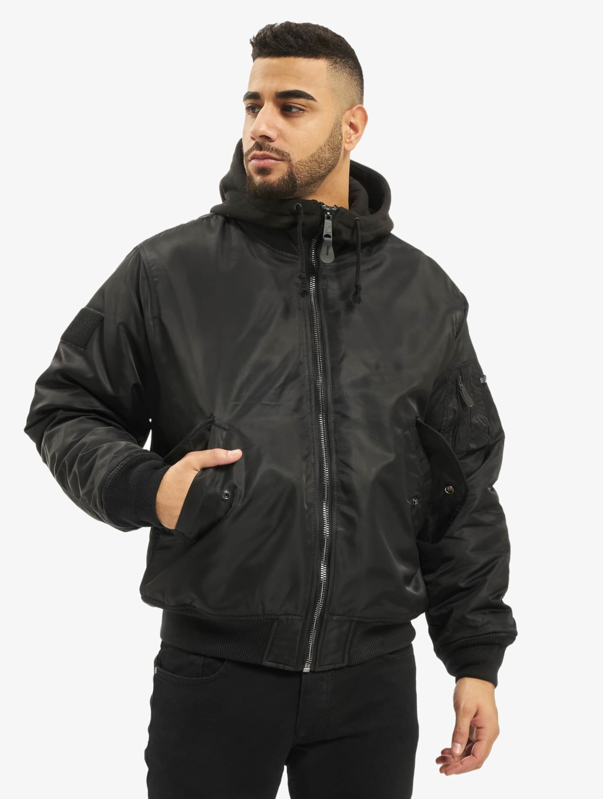 Men's MA1 Sweat Hooded Jacket - Olive & Gray Color Options | Lightweight Casual Hoodie for Streetwear, Gym & Outdoor Activities
