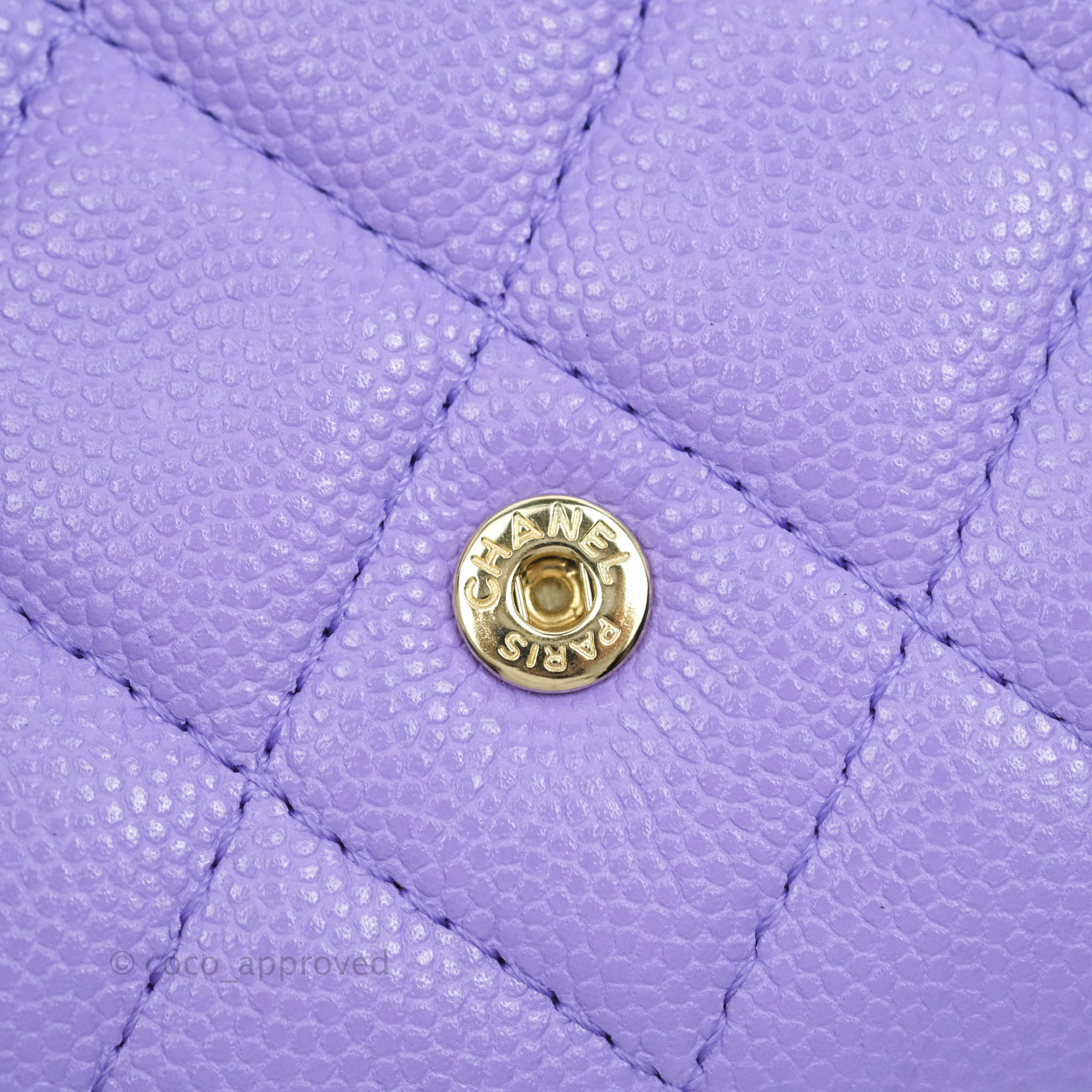 Chanel Classic Flap Wallet in Purple Caviar Leather with Gold Hardware - Luxury Designer Wallet for Women | Perfect for Everyday Use, Special Occasions & Gift Giving