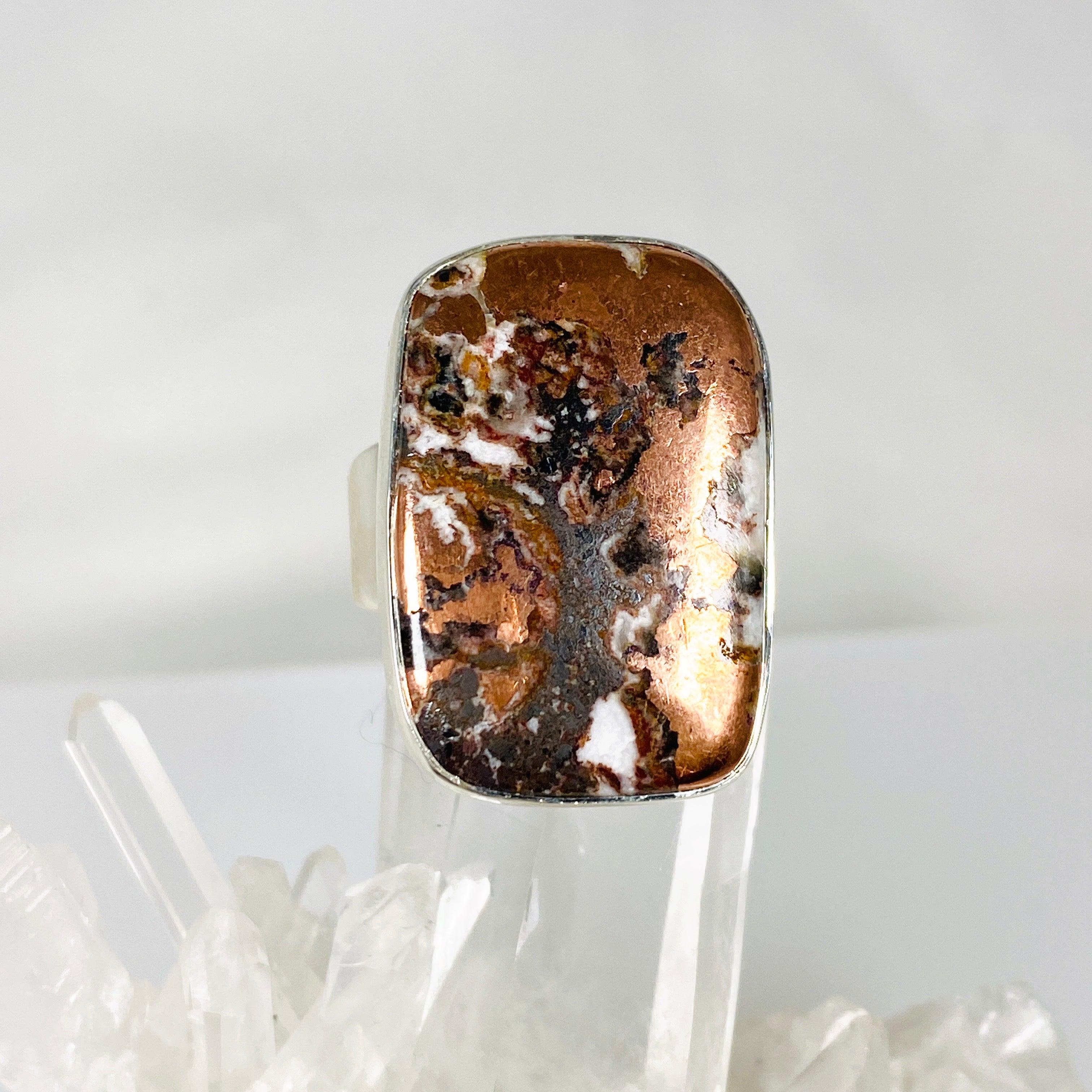 Copperite Rectangular Ring - Size 10 - KRGJ3040 - Elegant Minimalist Jewelry for Women - Perfect for Everyday Wear, Office & Special Occasions