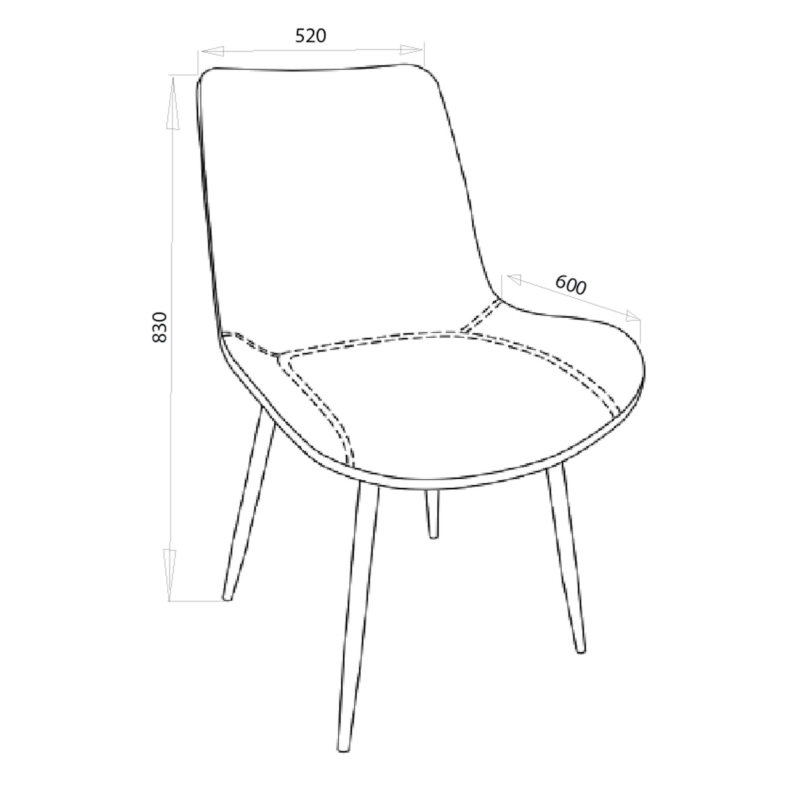 Apollo Modern Dining Chair - Mid Century Wooden Kitchen Chair with Upholstered Seat - Perfect for Dining Room, Kitchen, and Breakfast Nook