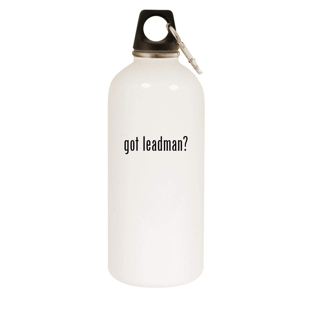 20oz Stainless Steel White Water Bottle with Carabiner Clip - Insulated Leakproof Travel Mug for Hiking, Gym & Outdoor Activities