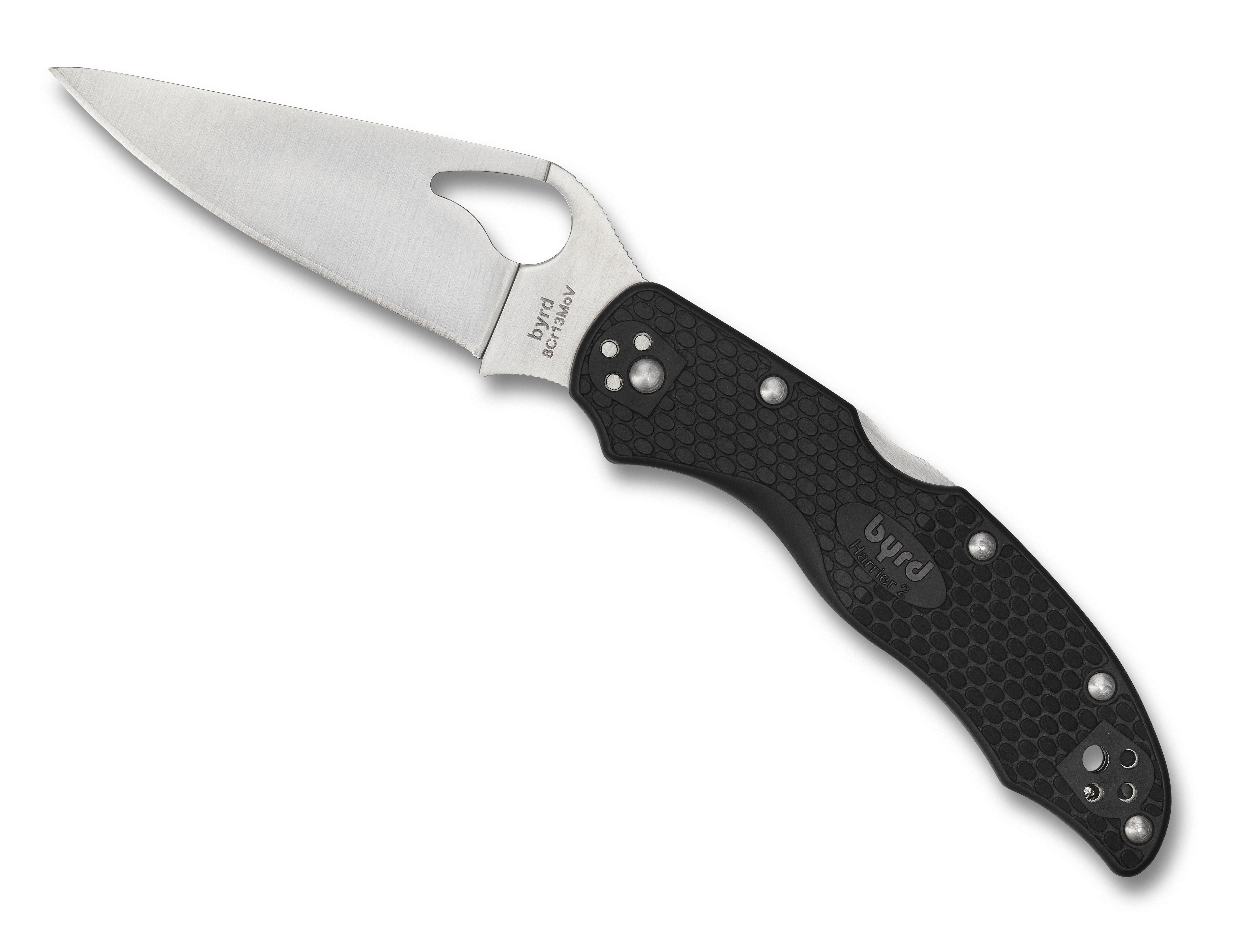 Byrd Harrier 2 BY01GP2 Folding Knife - Black G10 Handle, Lock Back Mechanism - Perfect for Camping, Hiking & Everyday Carry (EDC)
