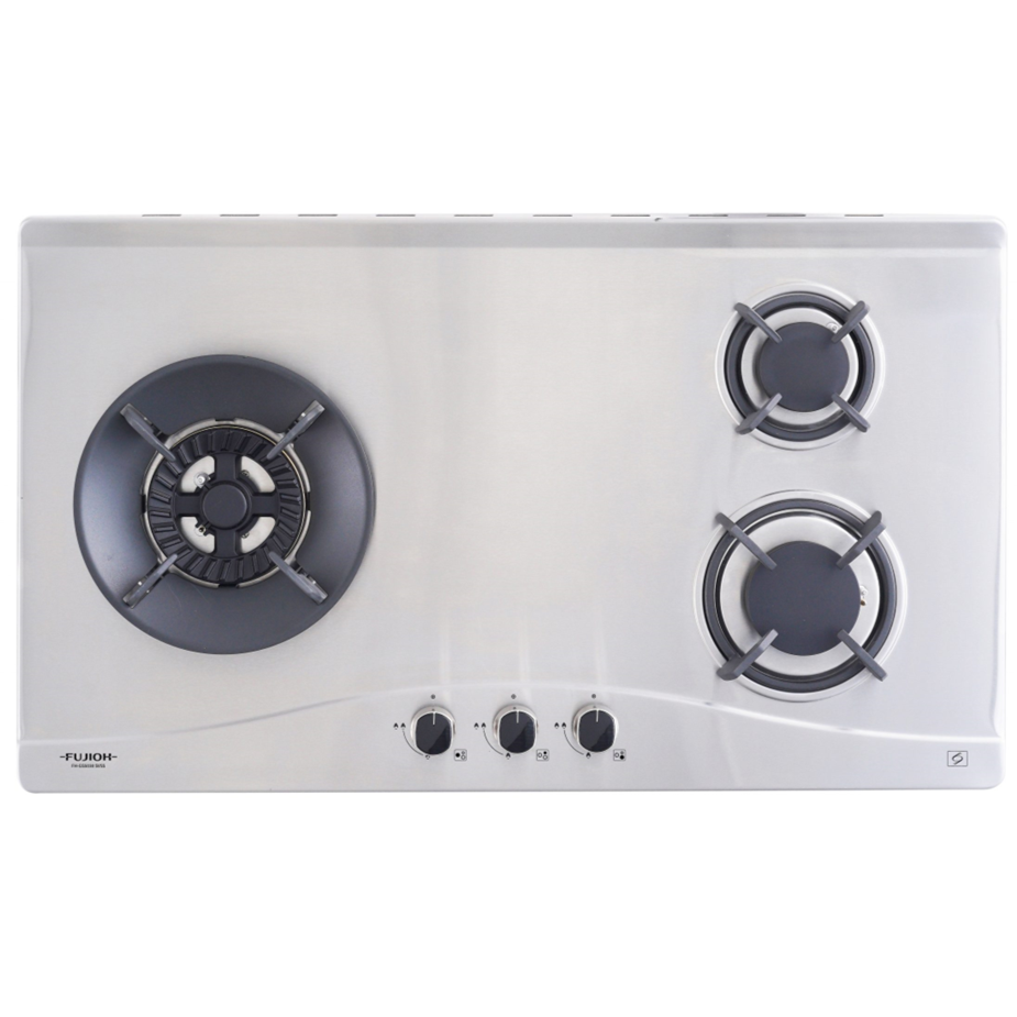 FH GS5030 SVSS 3 Burner Stainless Steel Gas Hob - Premium Cooktop for Home Kitchen, Outdoor BBQ & Camping Cooking