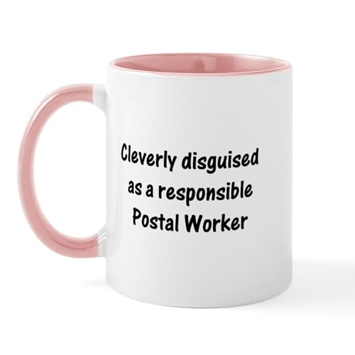 White/Pink Inside - Postal Worker Mug