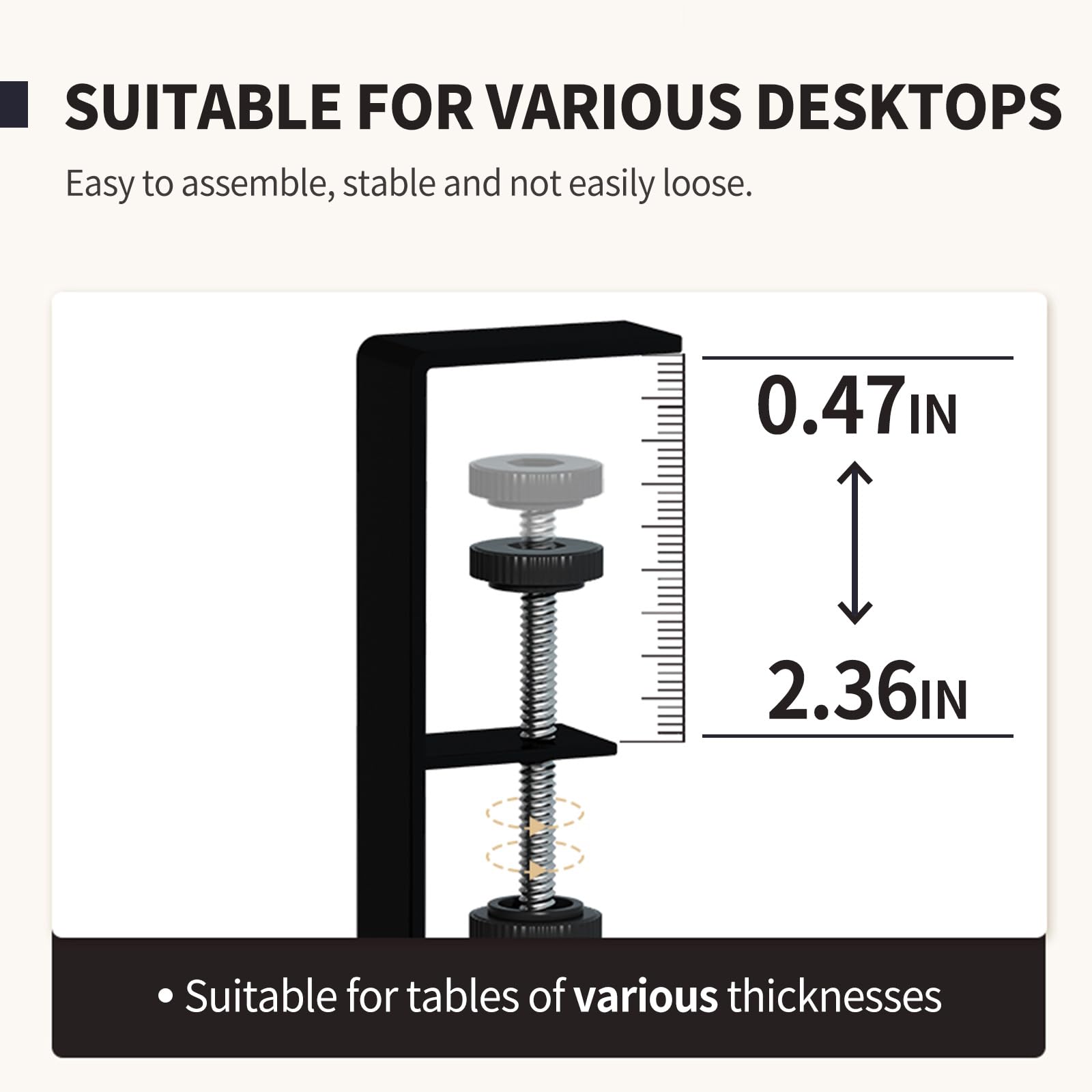 Under Desk Cable Management Tray - No Drill Steel Wire Organizer Rack for Computer & Office Desks (10.8 Inch) - Keep Cables Neat for Home Office, Gaming Setup & Workspace Organization