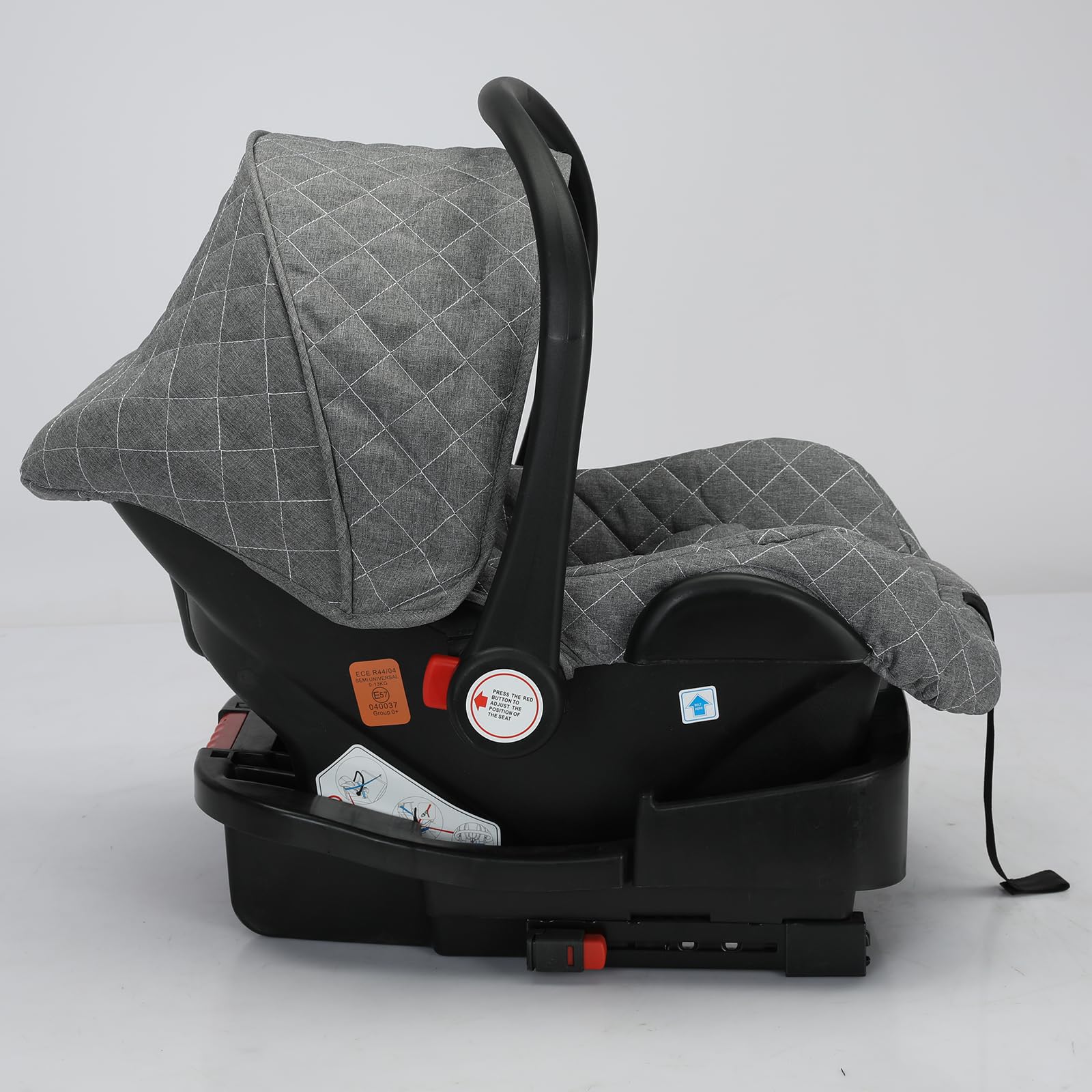 3 in 1 Baby Travel System - Reversible Stroller with Foldable Design & Luxury Pram for Newborn to Toddler | Lightweight, Portable & Includes Car Seat Base (Grey) | Perfect for Shopping, Travel & Daily Walks