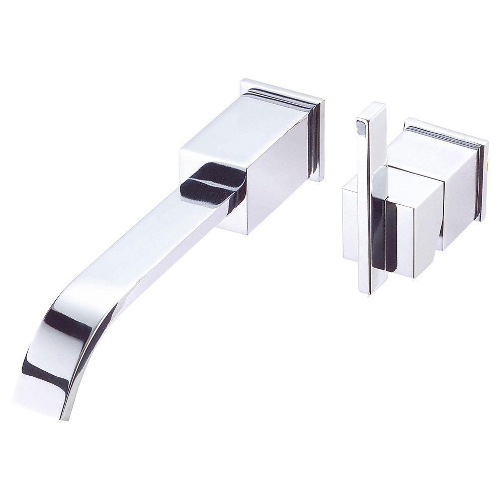 Danze Sirius Single Handle Wall Mount Lavatory Faucet Trim Only in Chrome 553727 - Modern Bathroom Sink Faucet for Powder Room, Guest Bath & Small Spaces