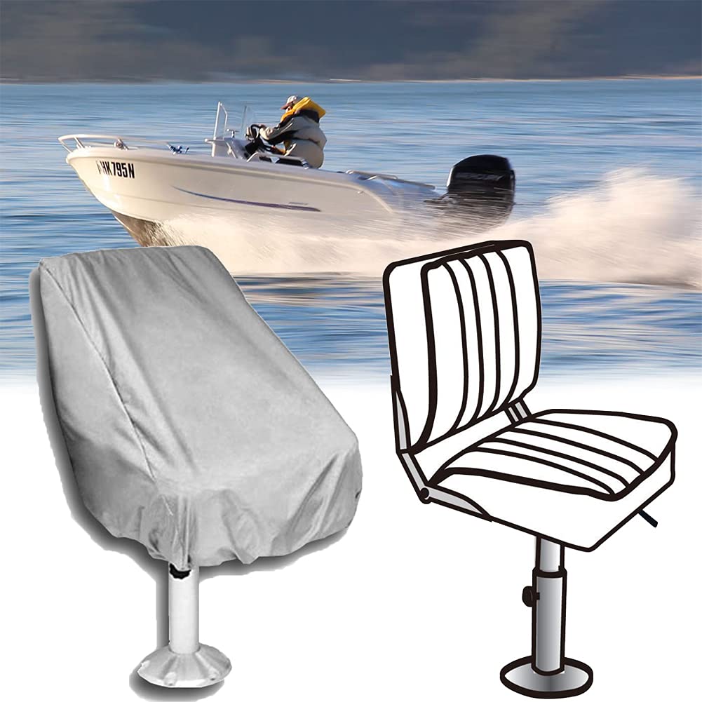 **Waterproof Boat Seat Cover - 600D Heavy-Duty Canvas Protection for Pontoon, Bench & Captain Chairs | Outdoor Fishing & Marine Use | UV & Weather Resistant (1-Pack)**    *(Use Cases: Ideal for fishing trips, pontoon boating, marine adventures, and outdoor seating protection against sun, rain, and wear.)*