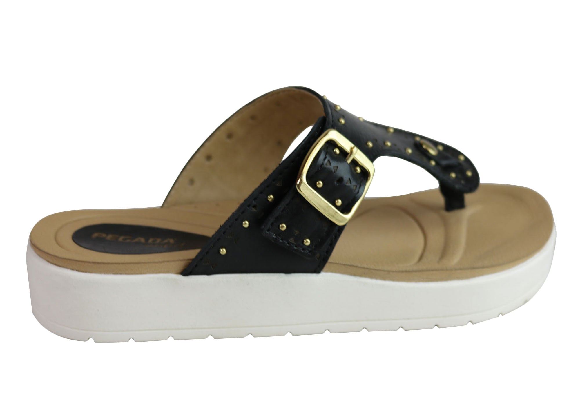 Jess Women's Cushioned Leather Sandals - Comfortable Flip Flops Made in Brazil - Perfect for Beach, Vacation & Summer Outfits