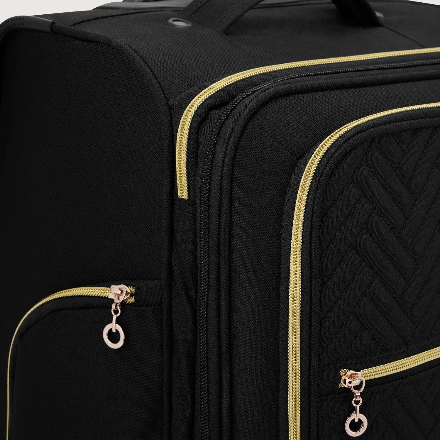 20 Inch Bonchemin Quilted Business & Travel Suitcase - Lightweight Carry-On Luggage with Spinner Wheels for Business Trips & Weekend Getaways