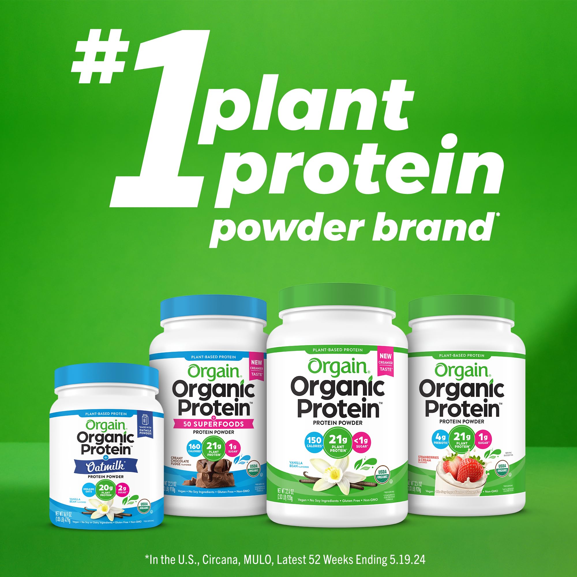 Orgain Organic Simple Vegan Protein Powder, Chocolate Flavor - 20g Plant-Based Protein Powder, Gluten Free, Dairy Free, No Artificial Sweeteners, 1.25 lb (Packaging May Vary) | Ideal for Smoothies, Baking & Post-Workout Recovery