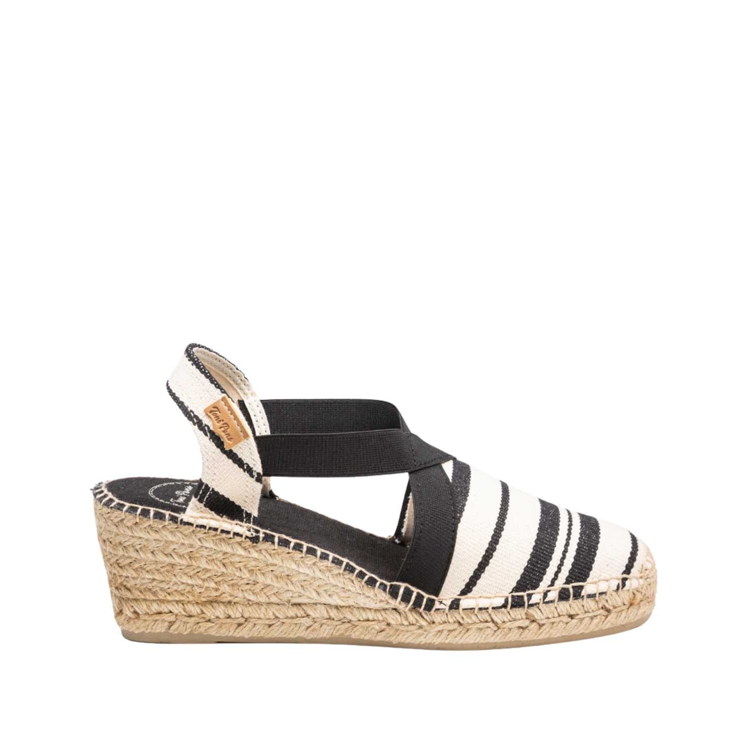 Women's Striped Cotton Blend Wedge Espadrilles - Comfortable Summer Shoes for Beach, Casual Outings & Everyday Wear | Tarbes