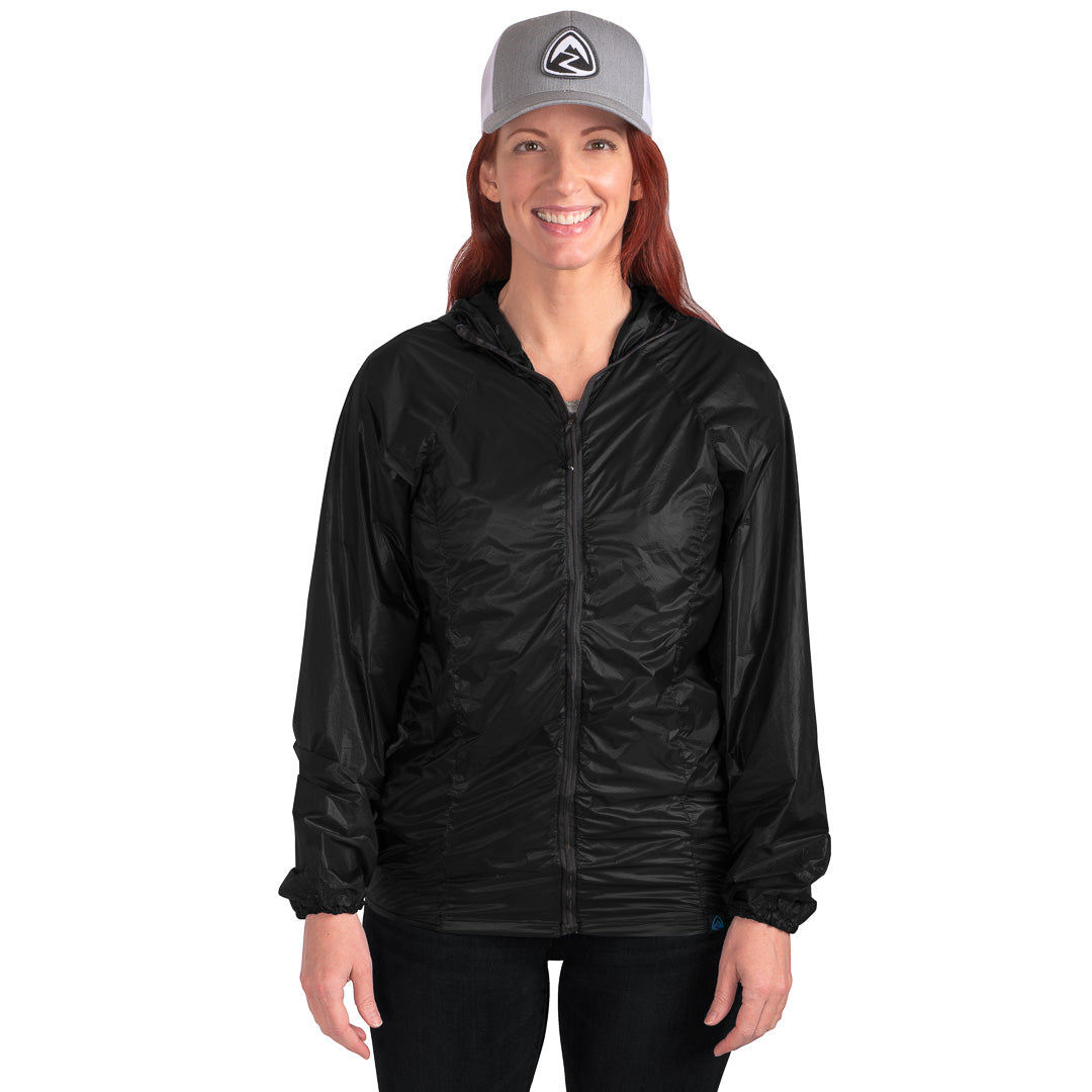 Bargain Women's Ventum Windshell Jacket - Black, Extra Large (XL) | Lightweight Windbreaker for Running, Hiking & Outdoor Activities