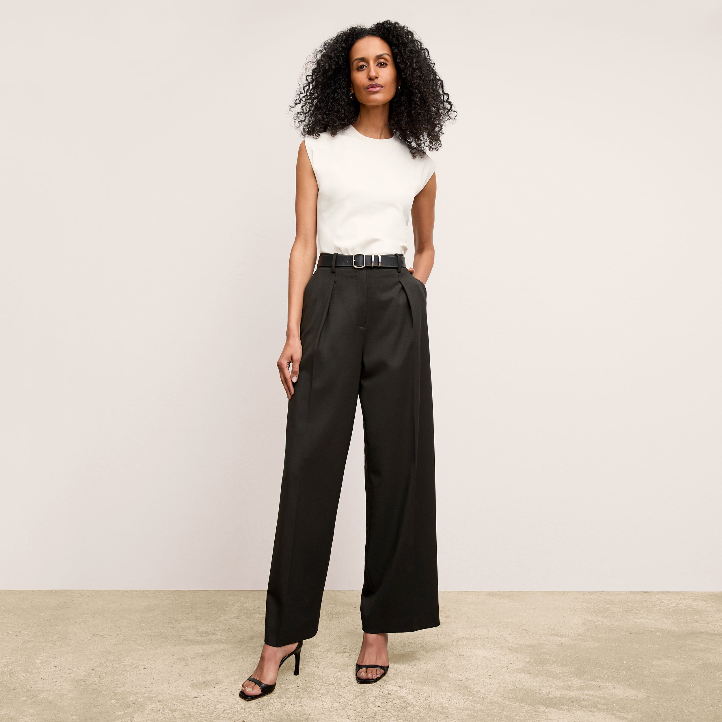Zuri Pant Washable Wool Twill Pants for Women - Comfortable & Durable Black Trousers for Office, Travel & Casual Wear