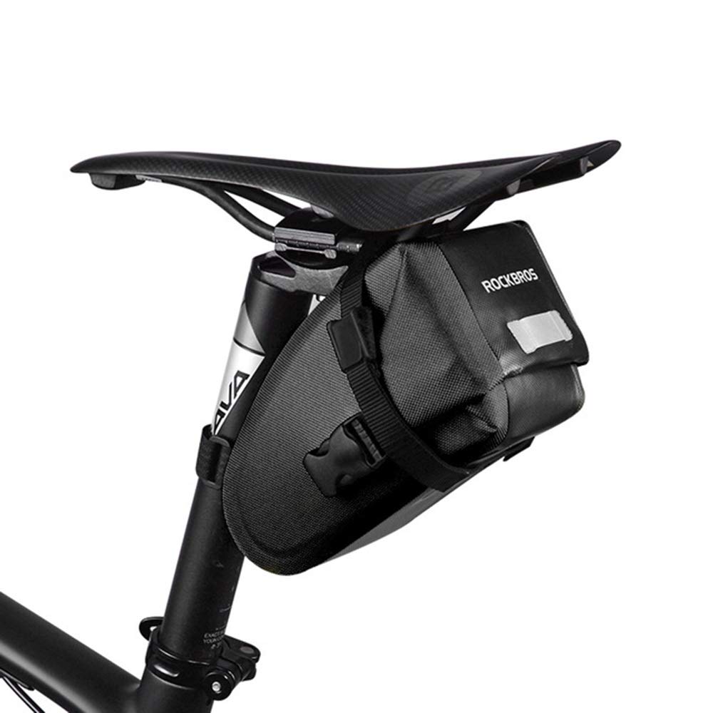 Waterproof Bike Seat Bag - 3D Shell Shockproof Cycling Saddle Bag with Reflective Strip for Road & Mountain Bikes | Rainproof Rear Seatpost Storage Bag for Commuting, Touring & Outdoor Adventures