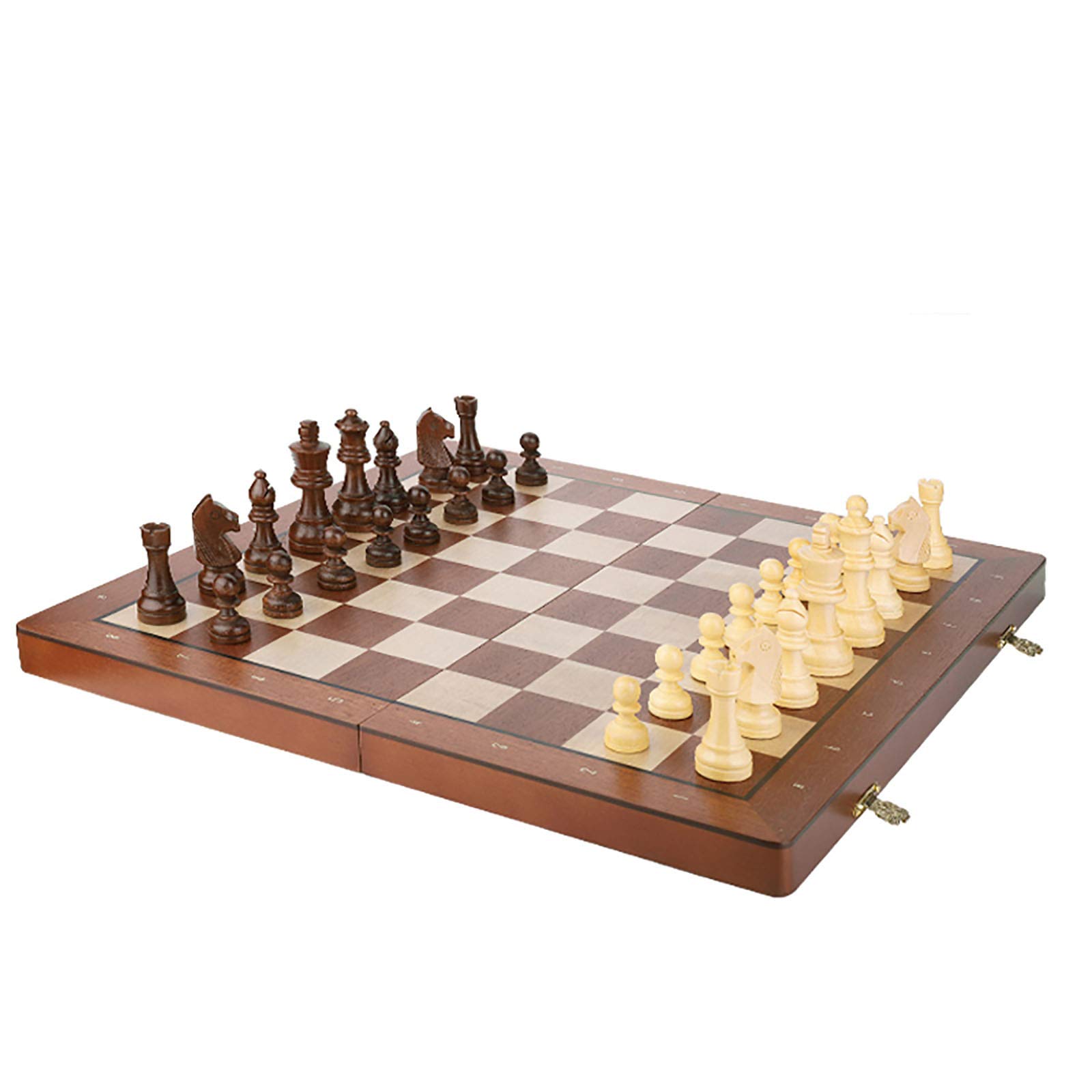 Premium YFF-Corrimano Wooden Chess Set - Large Folding International Chess Board with 32 Handcrafted Pieces | Classic Strategy Game for Adults & Kids | Perfect for Home, Office, and Travel Use