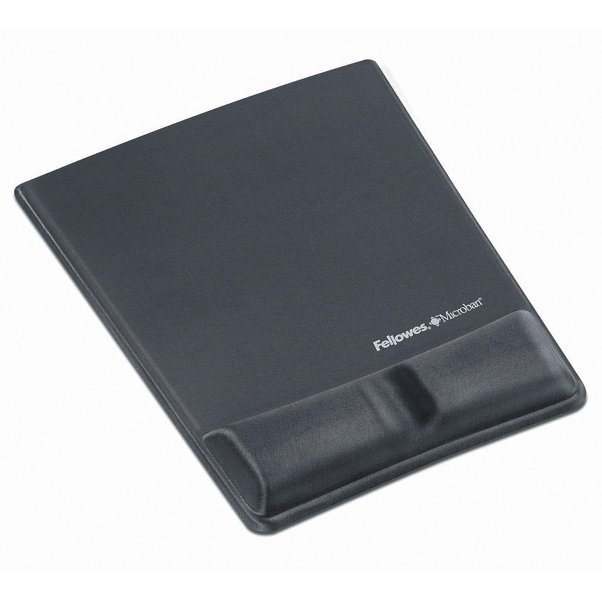 Fellowes MICROBAN Memory Foam Mouse Pad with Wrist Support - Ergonomic Desk Accessory for Office & Gaming (Graphite, 9184001) - Perfect for Long Computer Work Sessions & Comfortable Typing