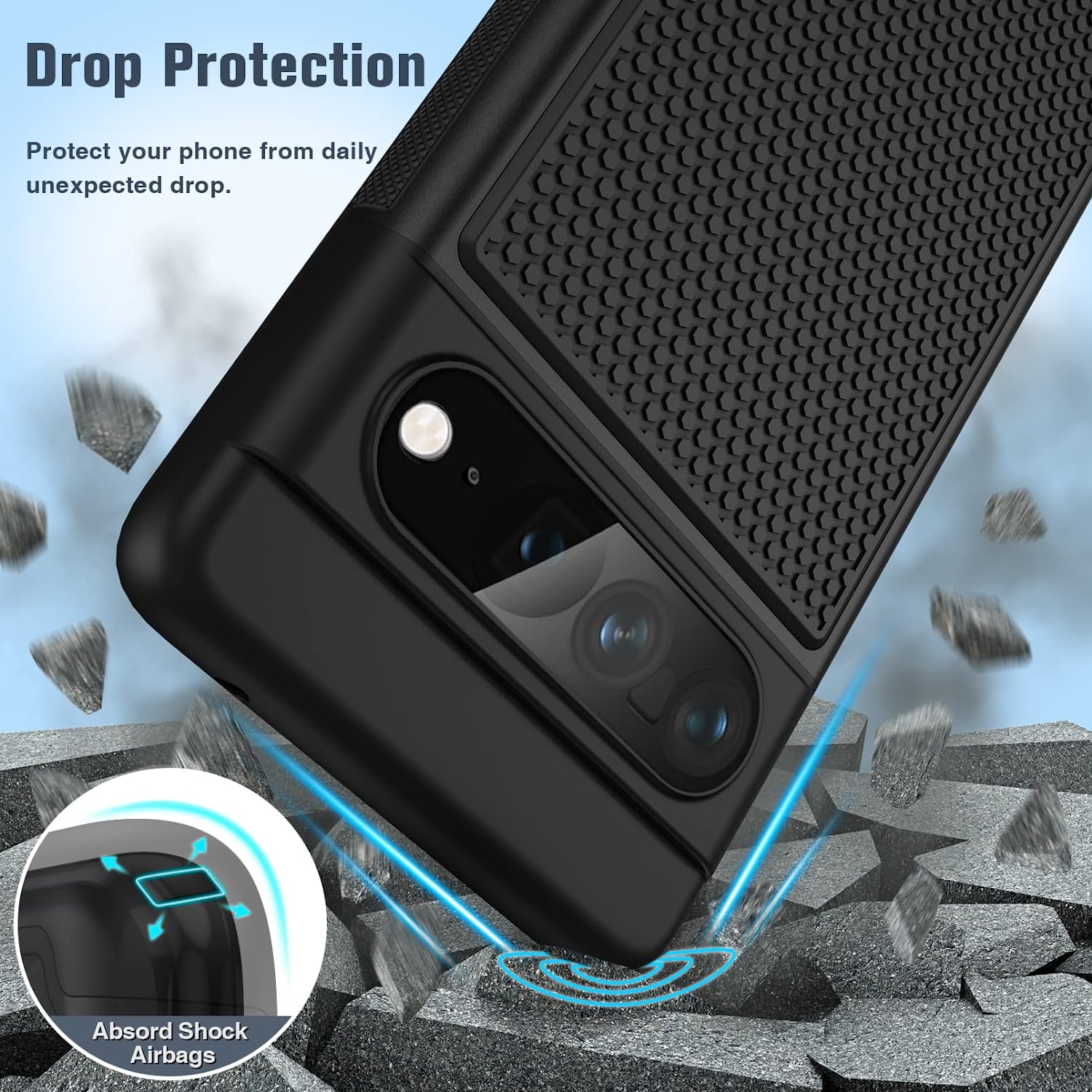 Google Pixel 7 Pro Case - Rugged Dual Layer Protective Phone Cover with Shockproof Design (Matte Black) | Perfect for Outdoor Adventures, Work & Daily Use