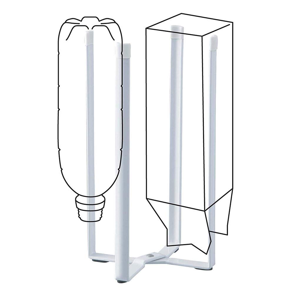 Multifunctional Eco-Friendly Stylish Cup Drain Rack & Kitchen Stand with Plastic Bag Holder for Home Kitchen Organization (White) - Perfect for Small Spaces & Modern Kitchens