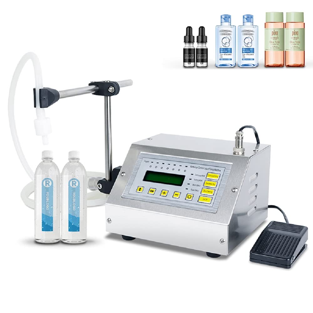 **Digital Liquid Filling Machine 5-3500ml, GFK-160A Juice Water Bottle Dosing Filler with Foot Pedal – Perfect for Home Brewing, DIY Cosmetics & Small Business Packaging**