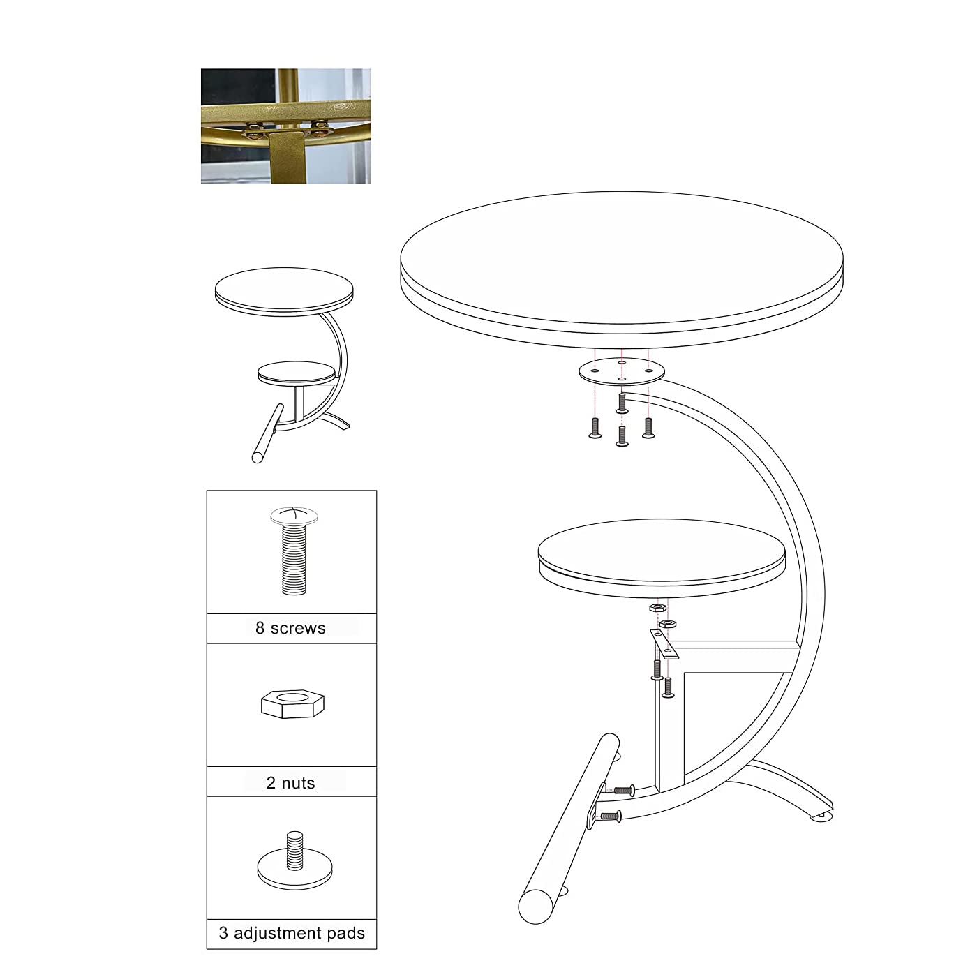 Luxury 2-Tier Marble Side Table - Square Corner End Table for Living Room, Bedroom, Hotel | Modern Sofa Table & Nightstand | White & Black Marble Finish | Perfect for Coffee, Books & Decor