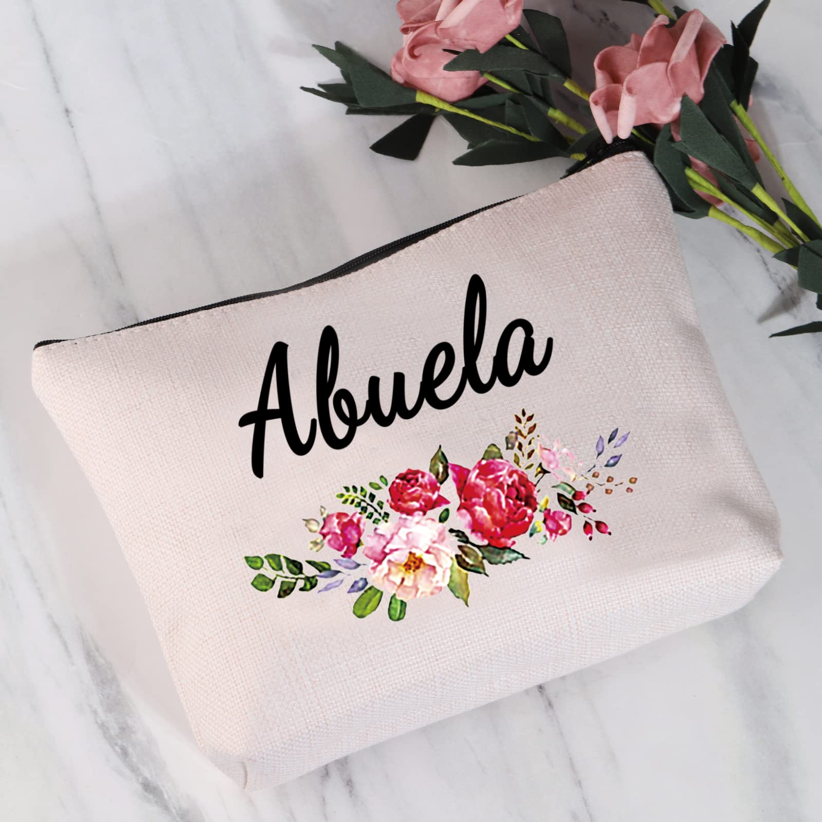 JYTAPP Spanish Abuela Makeup Bag - Best Grandma Ever Gift for Birthday, Mother's Day & Special Occasions - Perfect Cosmetic Pouch for Travel, Home & Daily Use