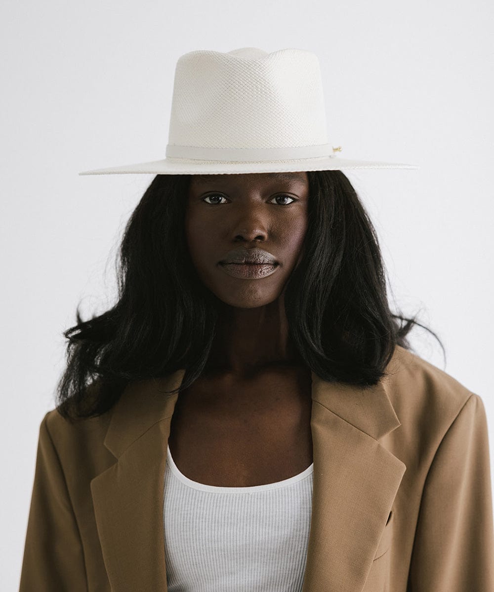 Carmen Panama Straw Hat for Women - Wide Brim Sun Hat with UPF 50+ Protection - Perfect for Beach, Travel, and Summer Outdoor Activities