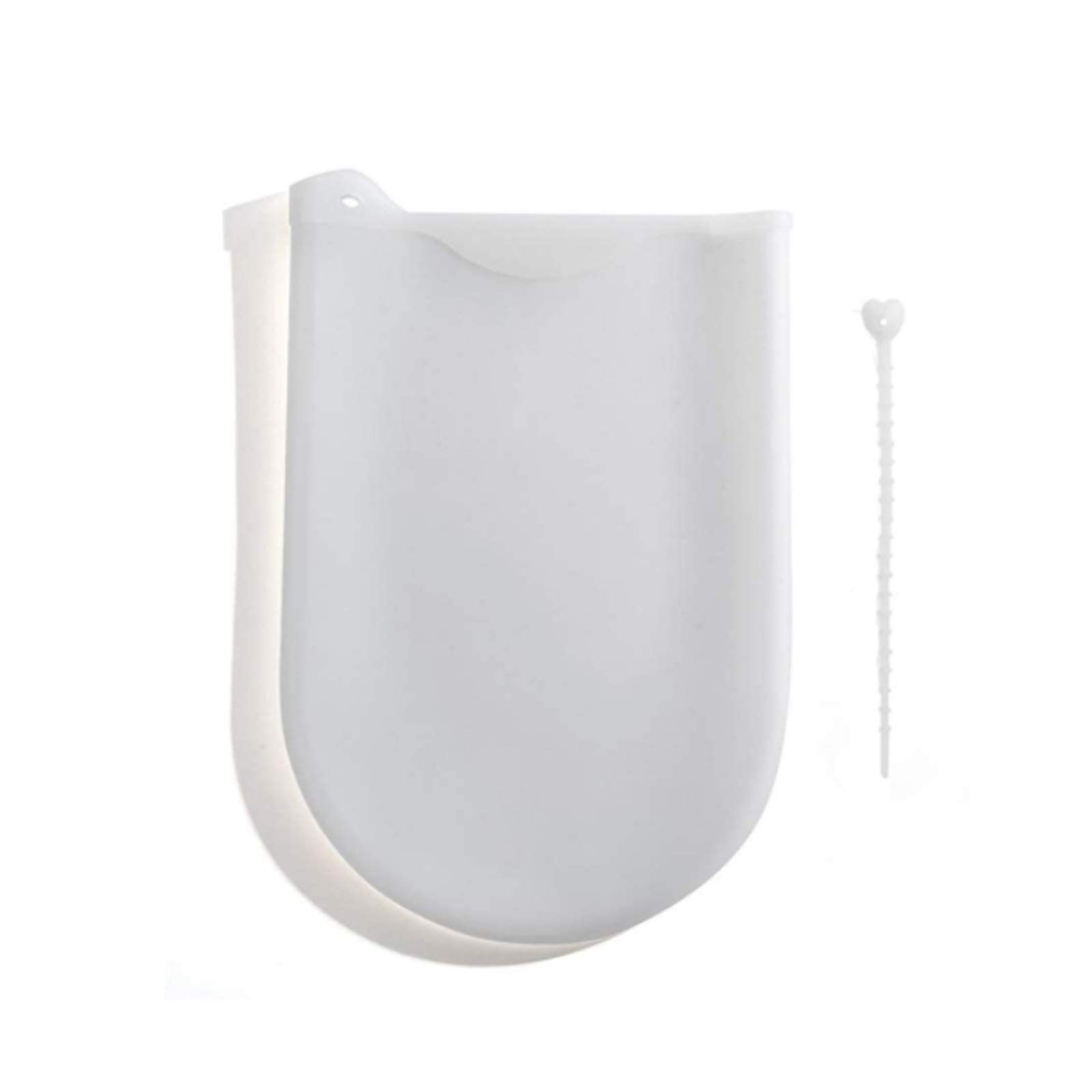 2 Pack Silicone Kneading Dough Bags - Reusable Bread Mixing & Flour Storage Bags for Baking, Cooking, and Food Preservation - Perfect for Homemade Bread, Pastry, and Dough Preparation (White)