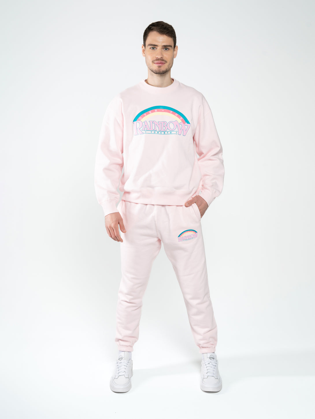 Baby Pink Crew Sweat Top for Women | Soft & Comfortable Casual Pullover | Perfect for Loungewear, Gym, and Everyday Outfits