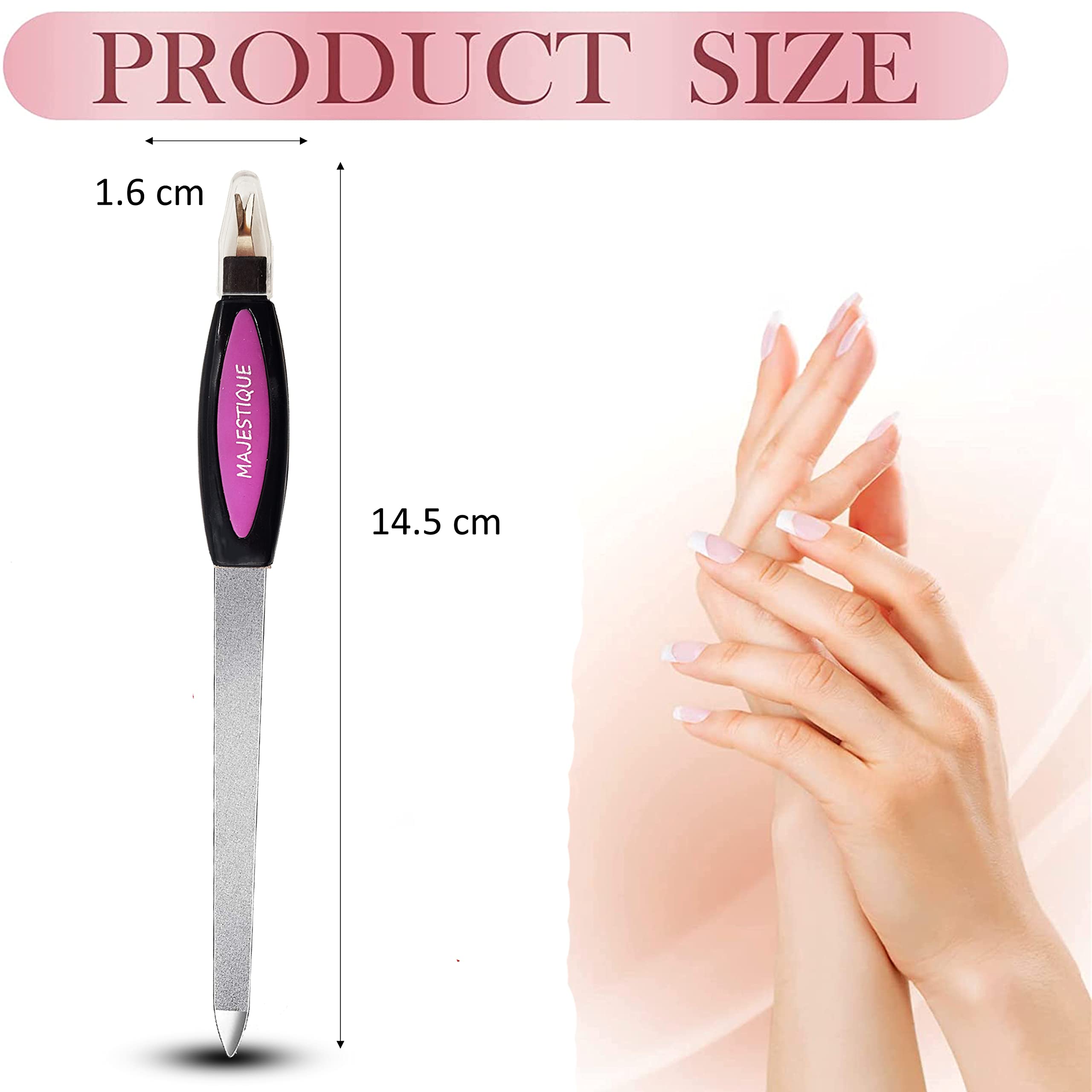Premium Stainless Steel Nail Clipper Set - Straight & Curved Comfort Grip Nail Cutters for Men & Women with Nail File | Professional Fingernail & Toenail Trimmer Kit for Home, Travel & Salon Use