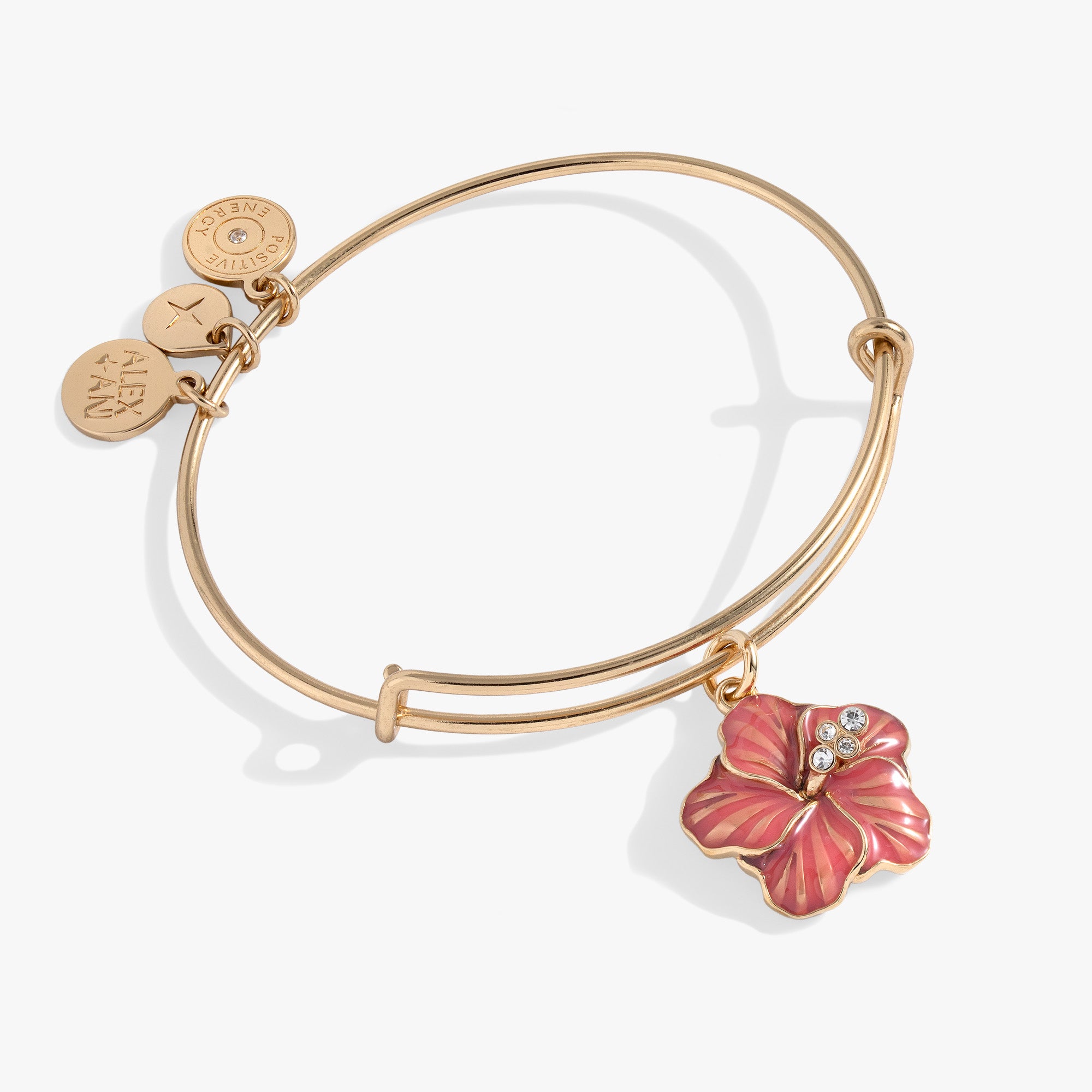 Stylish Hibiscus Charm Bangle Bracelet for Women - Floral Boho Jewelry Gift for Summer & Beach Outfits