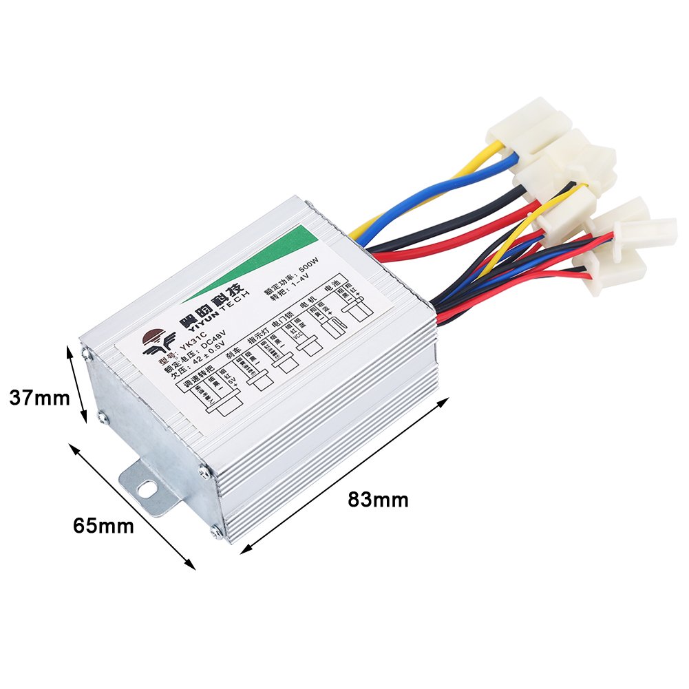 Alomejor 48V 500W Brushed DC Motor Speed Controller - Compatible with Electric Bikes, Scooters, and DIY Projects | Perfect for Speed Regulation and Power Control