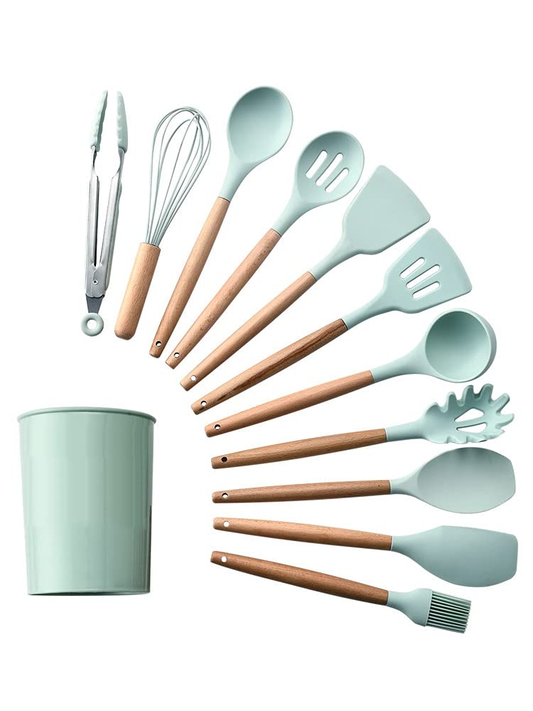 Premium MIAOMSI 15-Piece Silicone Cooking Utensil Set - Non-Stick, Heat-Resistant Kitchen Tools for Baking, Frying & Cooking - Essential Cookware Accessories for Home Chefs & Professional Kitchens