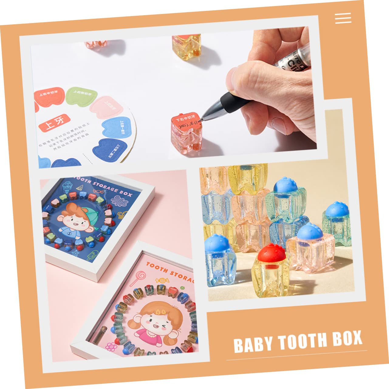 UPKOCH 2 Pack Baby Tooth Storage Box & Grooming Kit - Milk Teeth Keepsake Organizer for Newborn Boys & Girls - Perfect for First Tooth Collection & Childhood Memorabilia Preservation